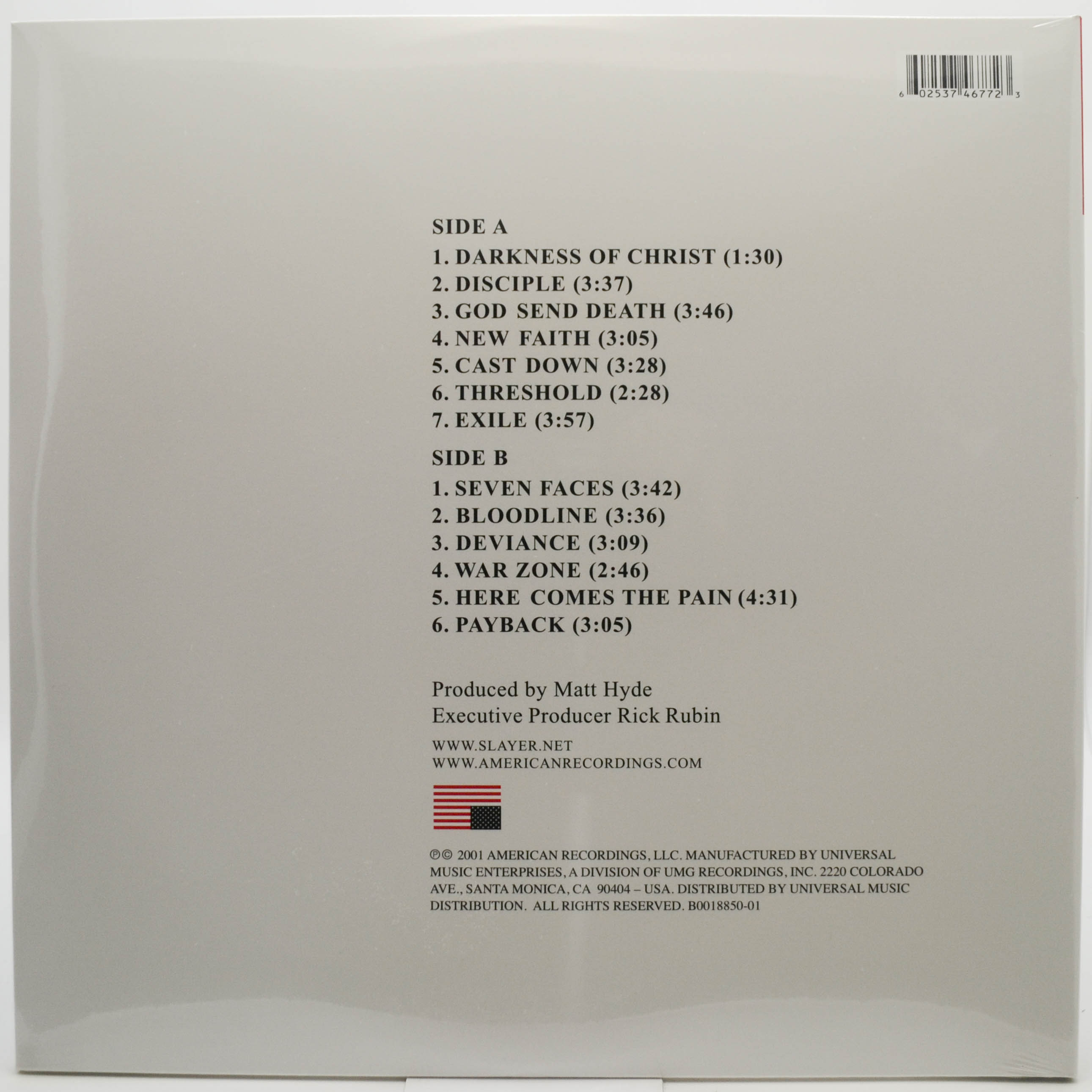 Slayer — God Hates Us All (USA), 2001