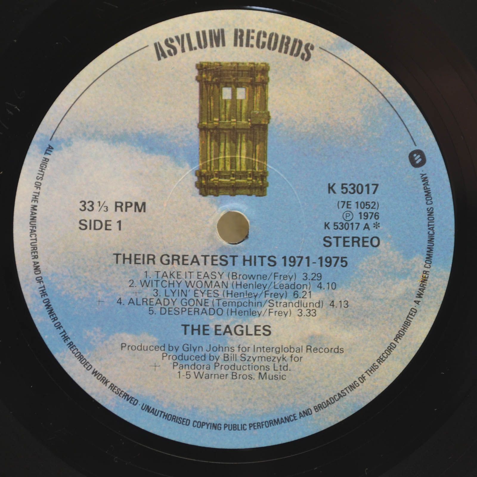 Eagles — Their Greatest Hits (1971-1975) (UK), 1976