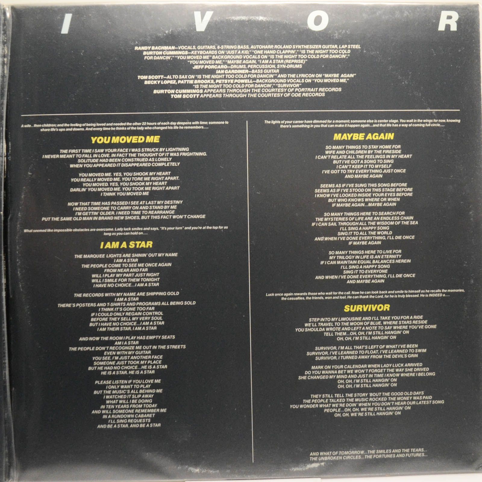 Randy Bachman — Survivor, 1978