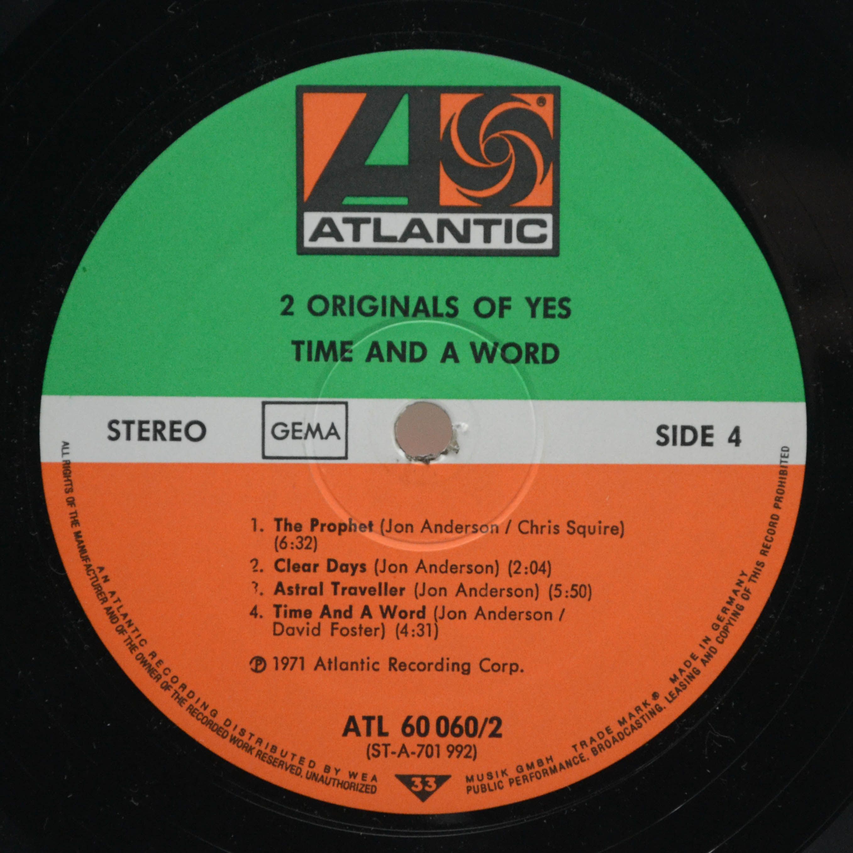 Yes — 2 Originals Of Yes (2LP), 1973