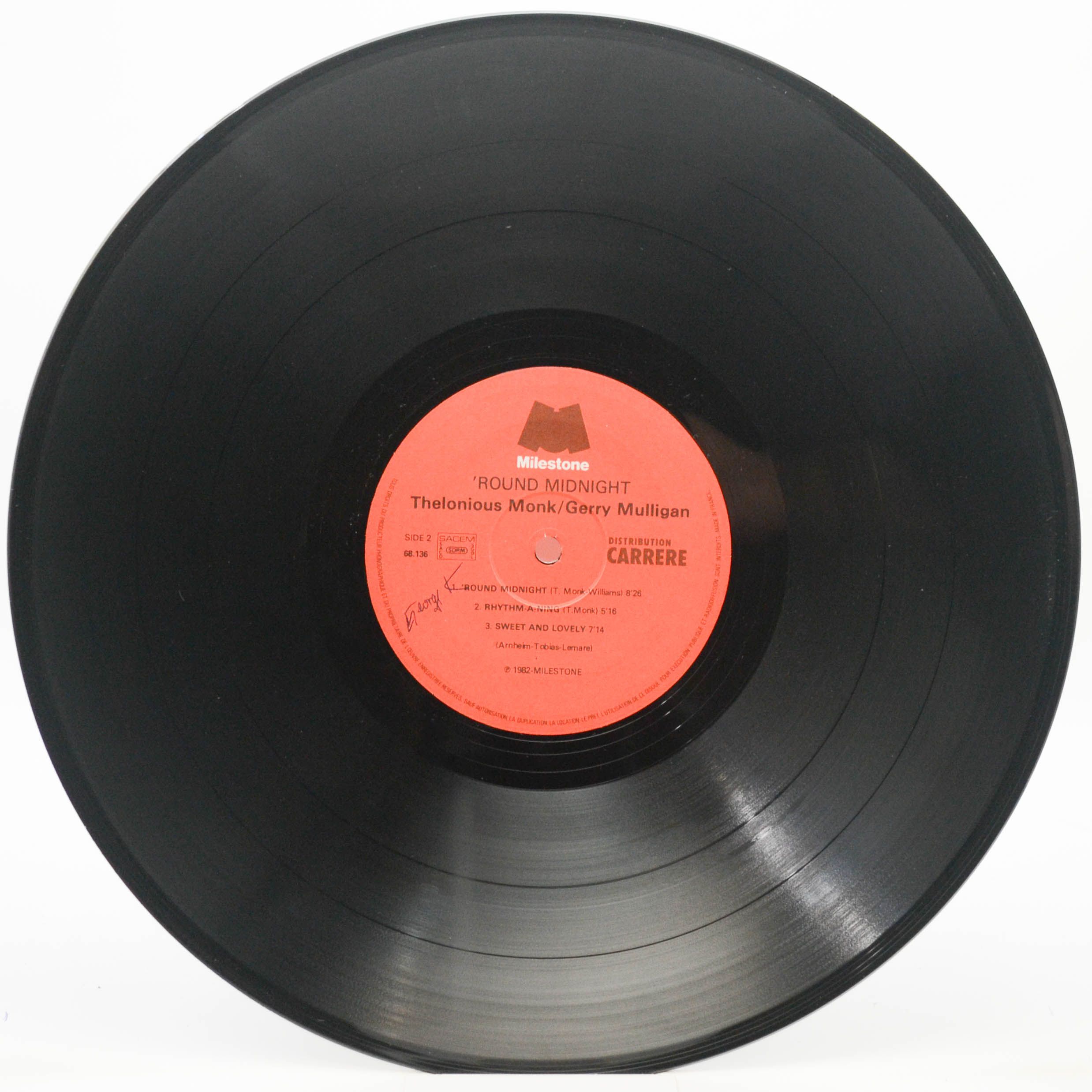 Thelonious Monk / Gerry Mulligan — Round Midnight (2LP), 1983