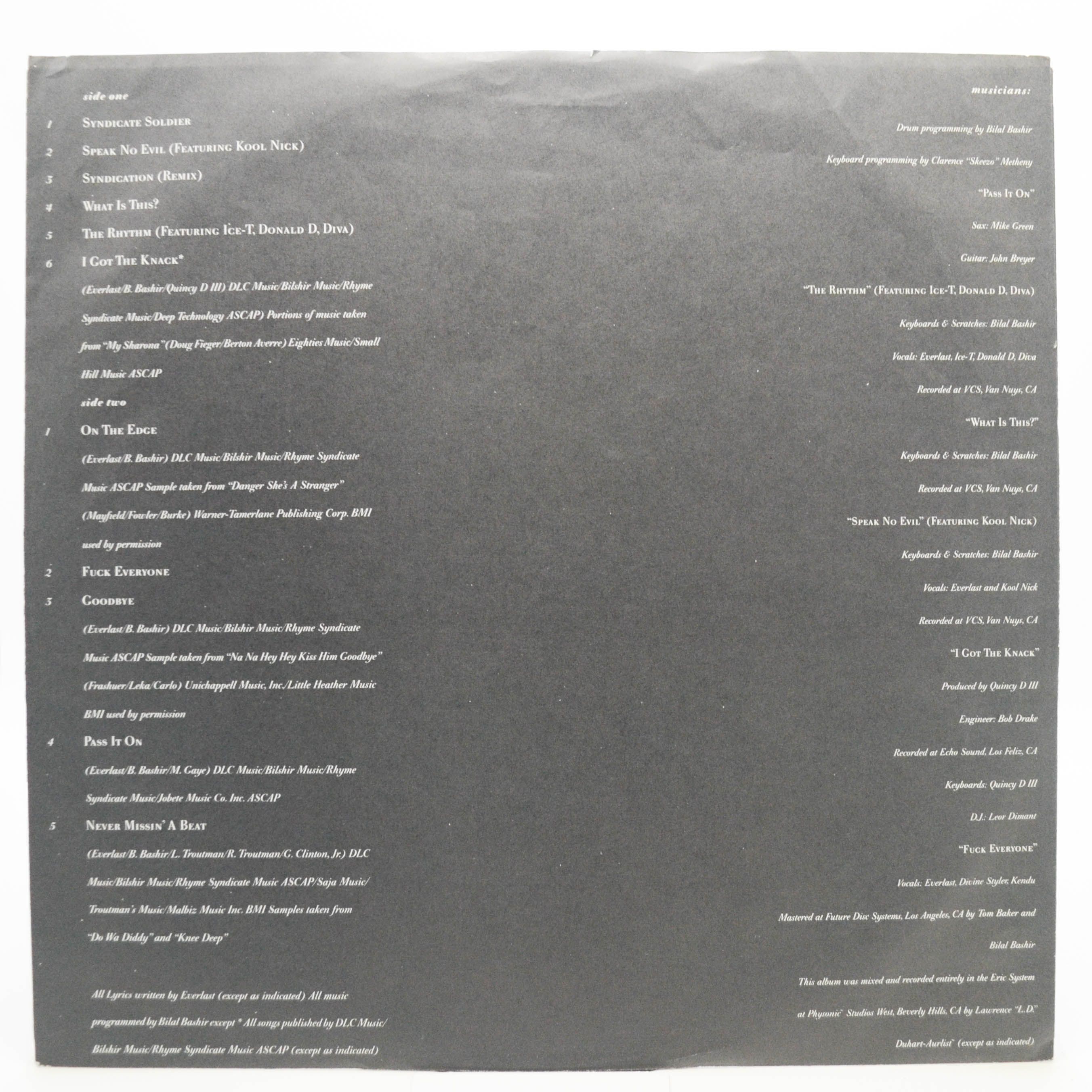 Everlast — Forever Everlasting (1-st, USA), 1990