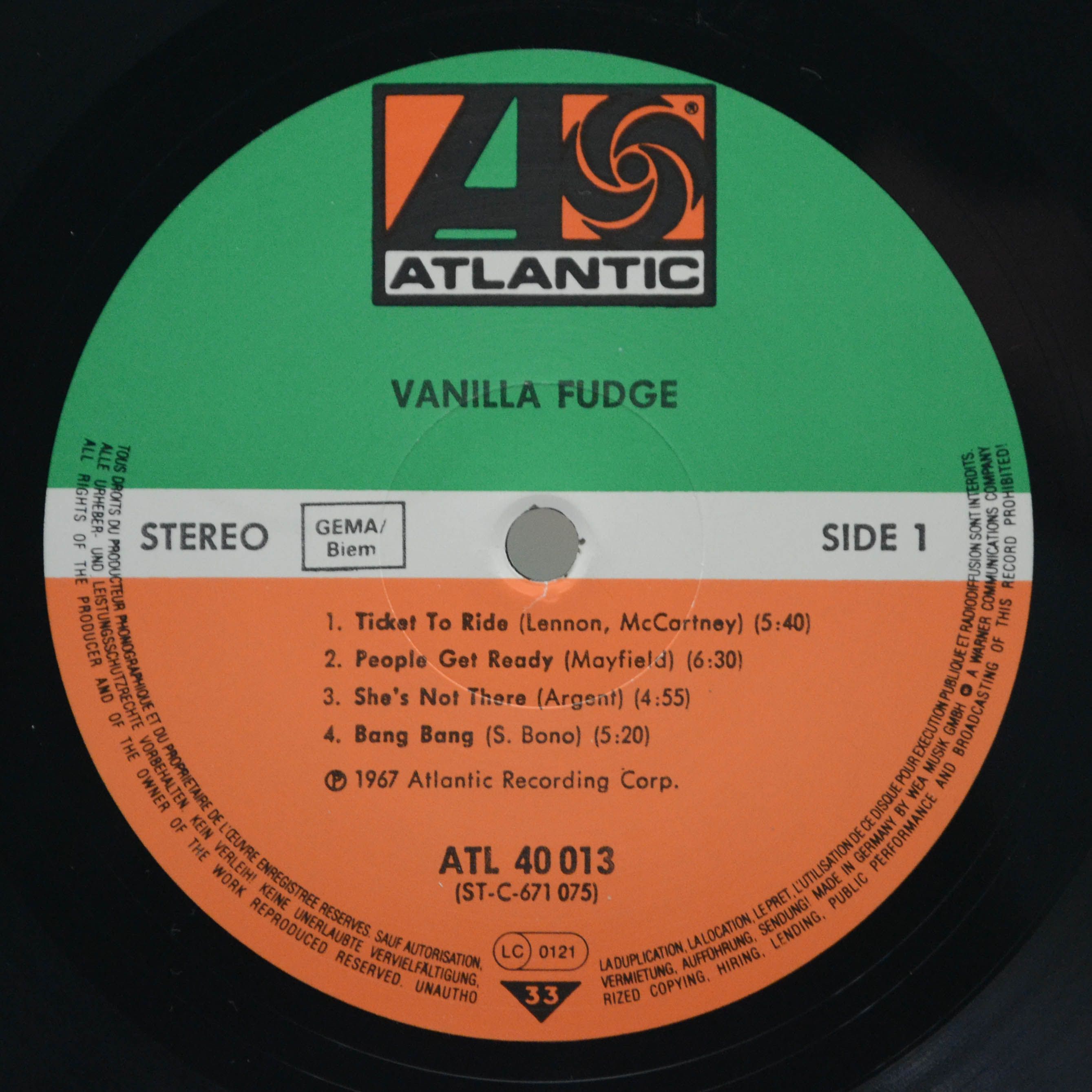 Vanilla Fudge — Vanilla Fudge, 1967