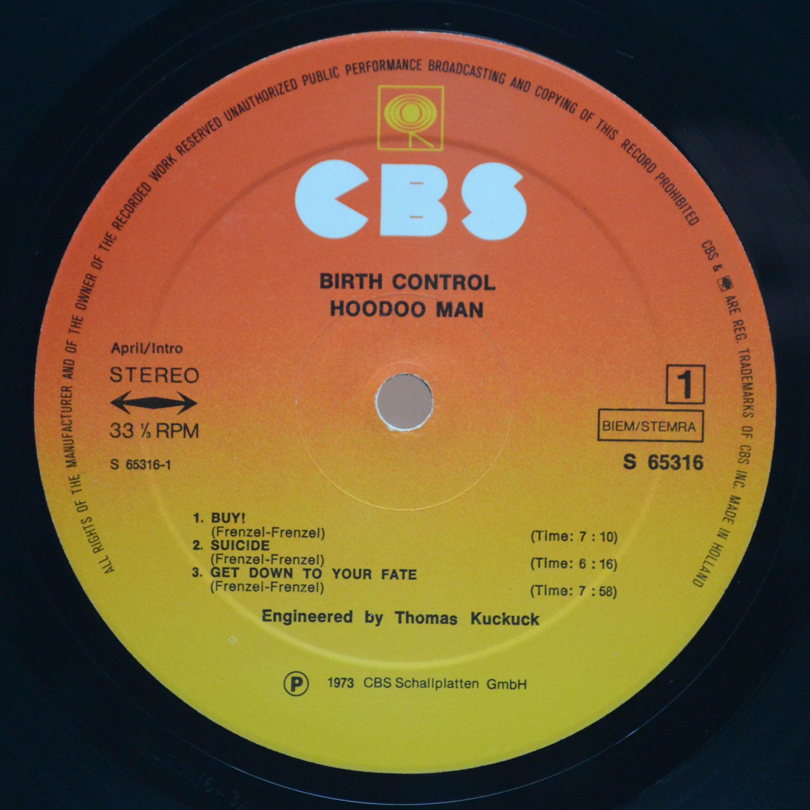 Birth Control — Hoodoo Man, 1972