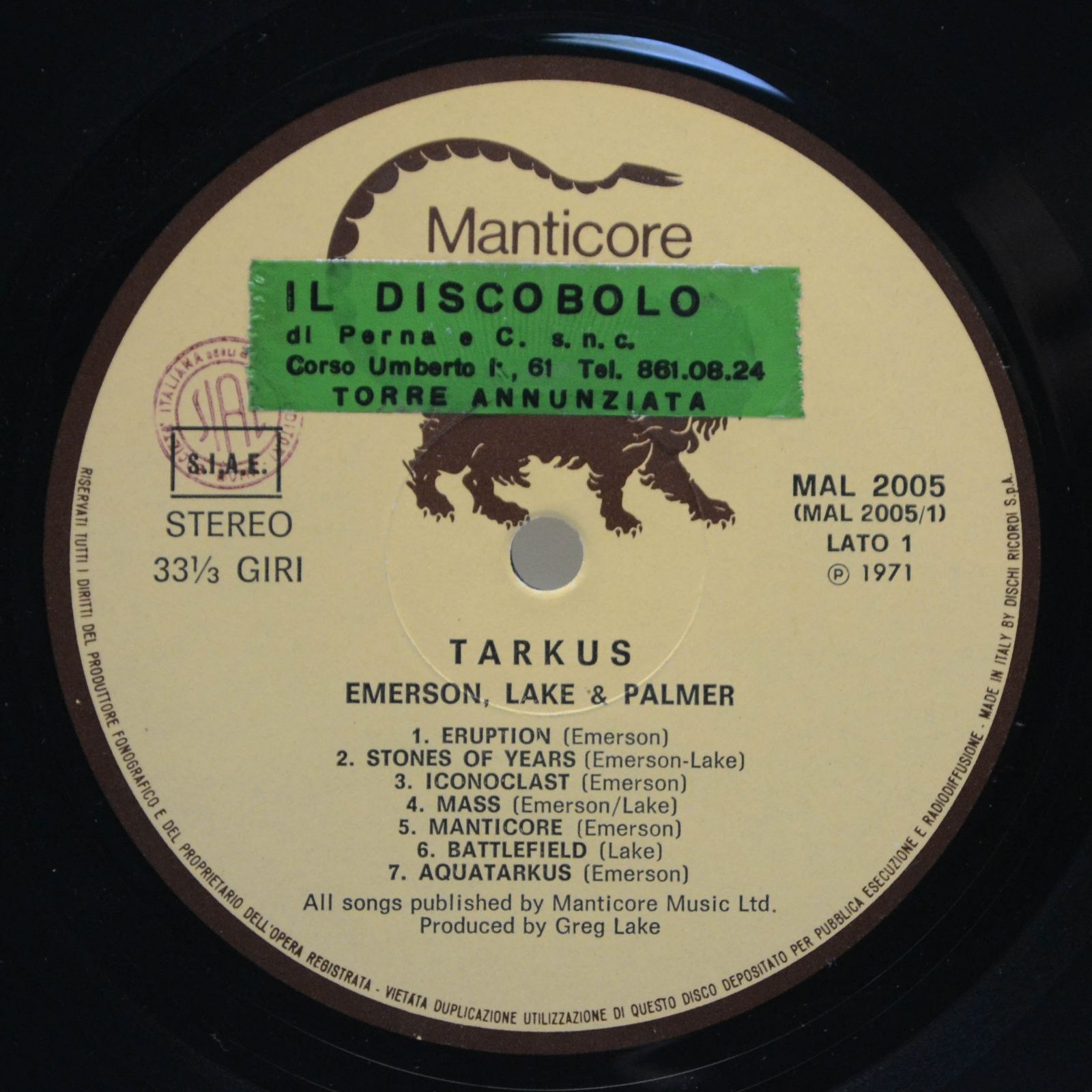 Emerson, Lake & Palmer — Tarkus, 1971
