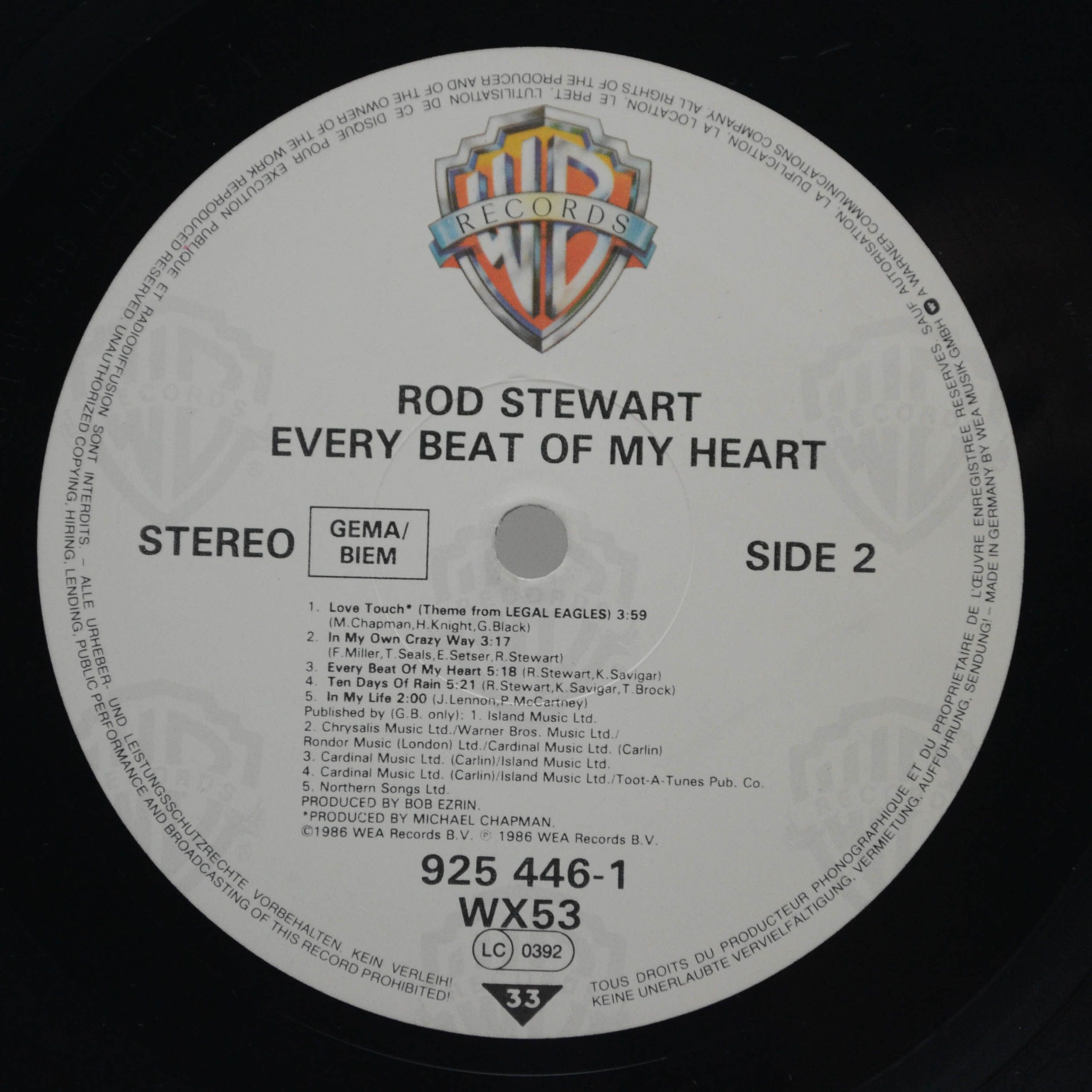 Rod Stewart — Every Beat Of My Heart, 1986