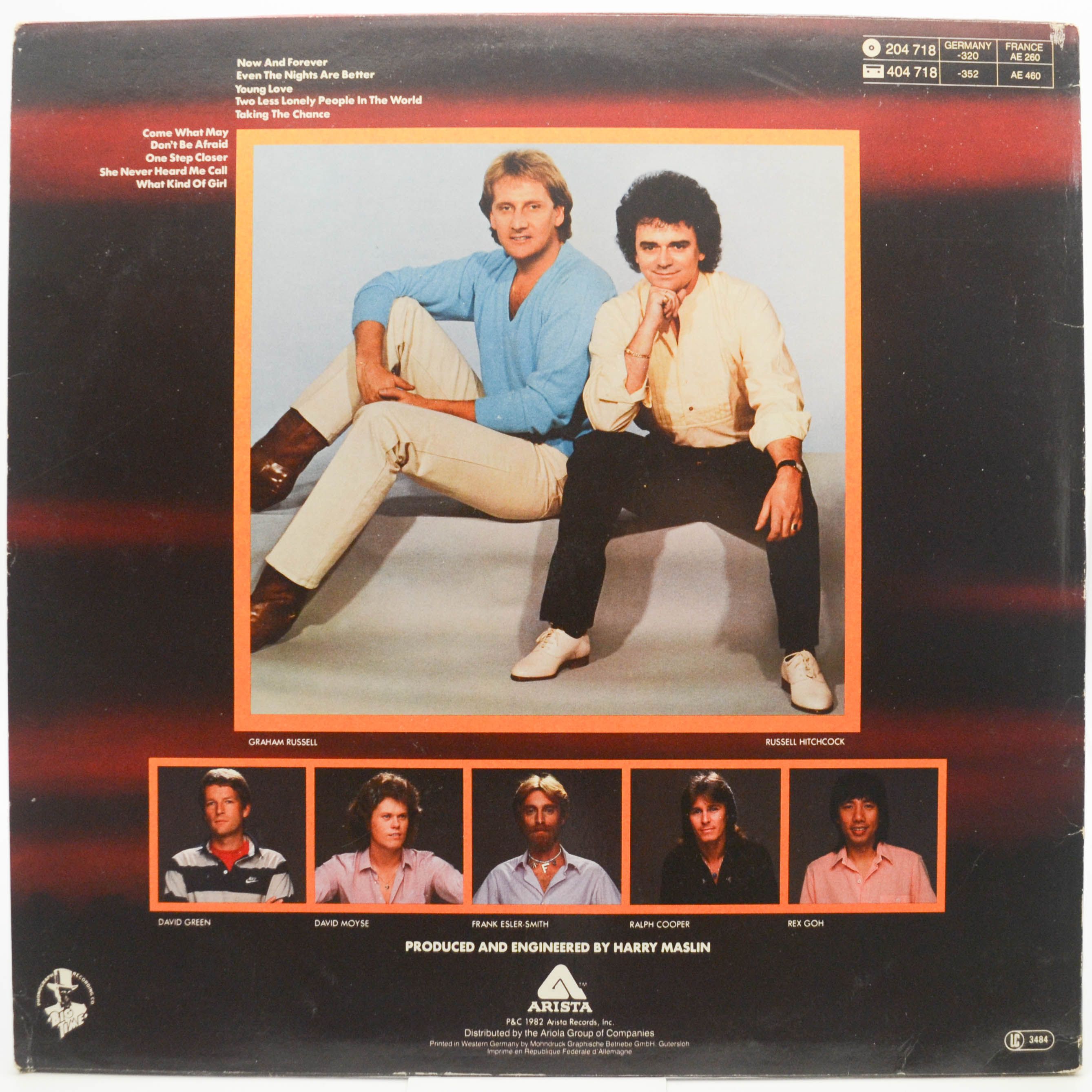 Air Supply — Now And Forever, 1982