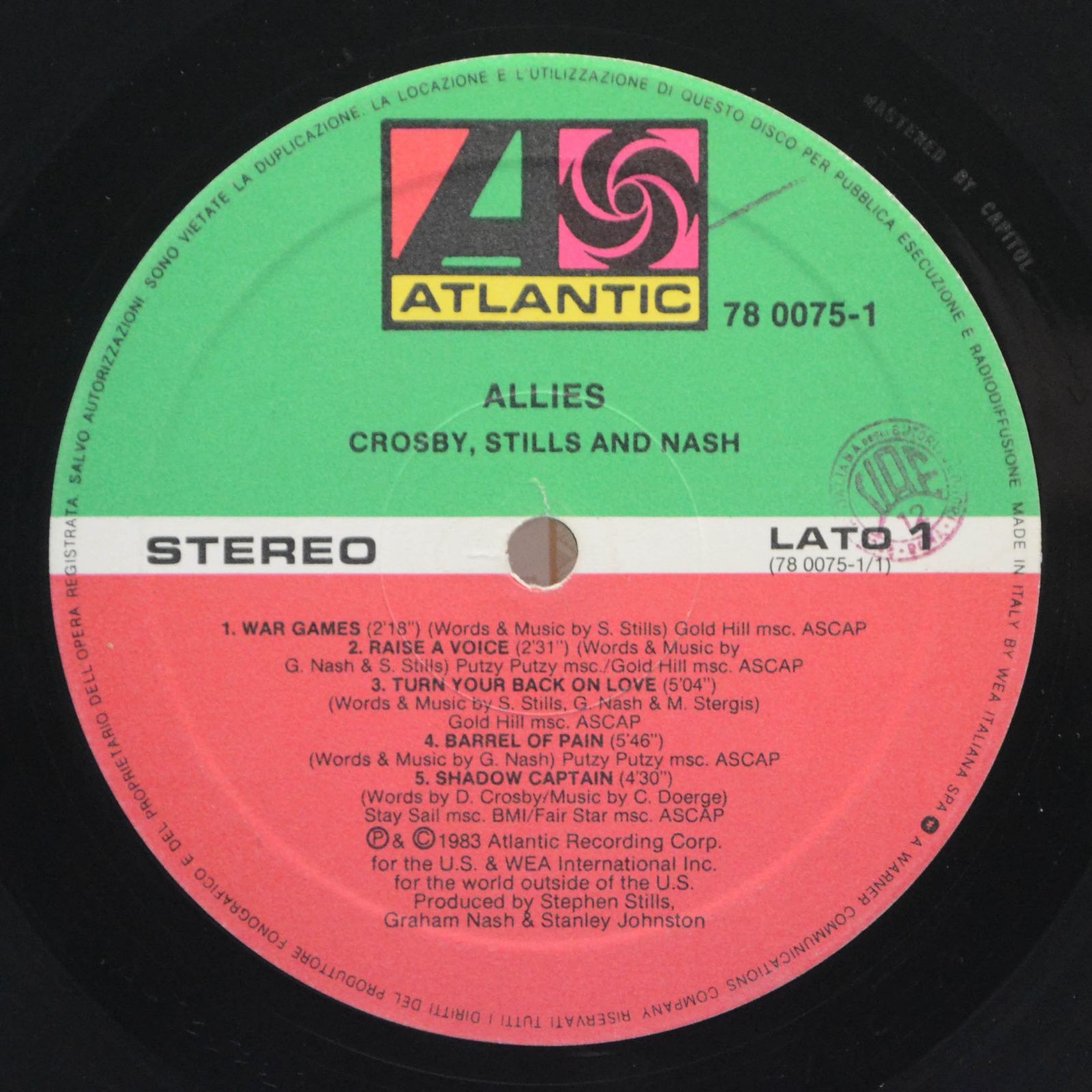 Crosby, Stills & Nash — Allies, 1983