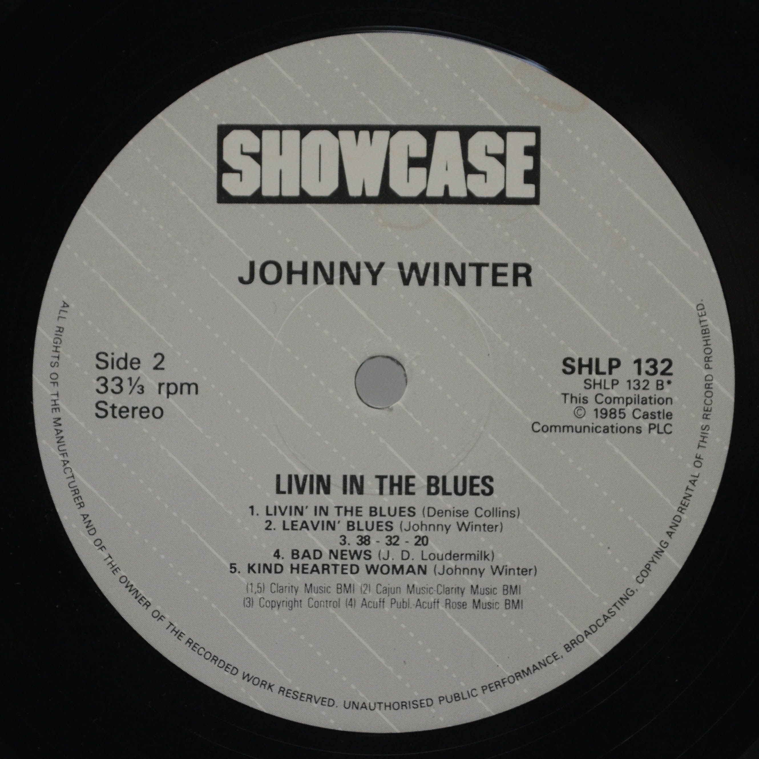 Johnny Winter — Livin' In The Blues (UK), 1985