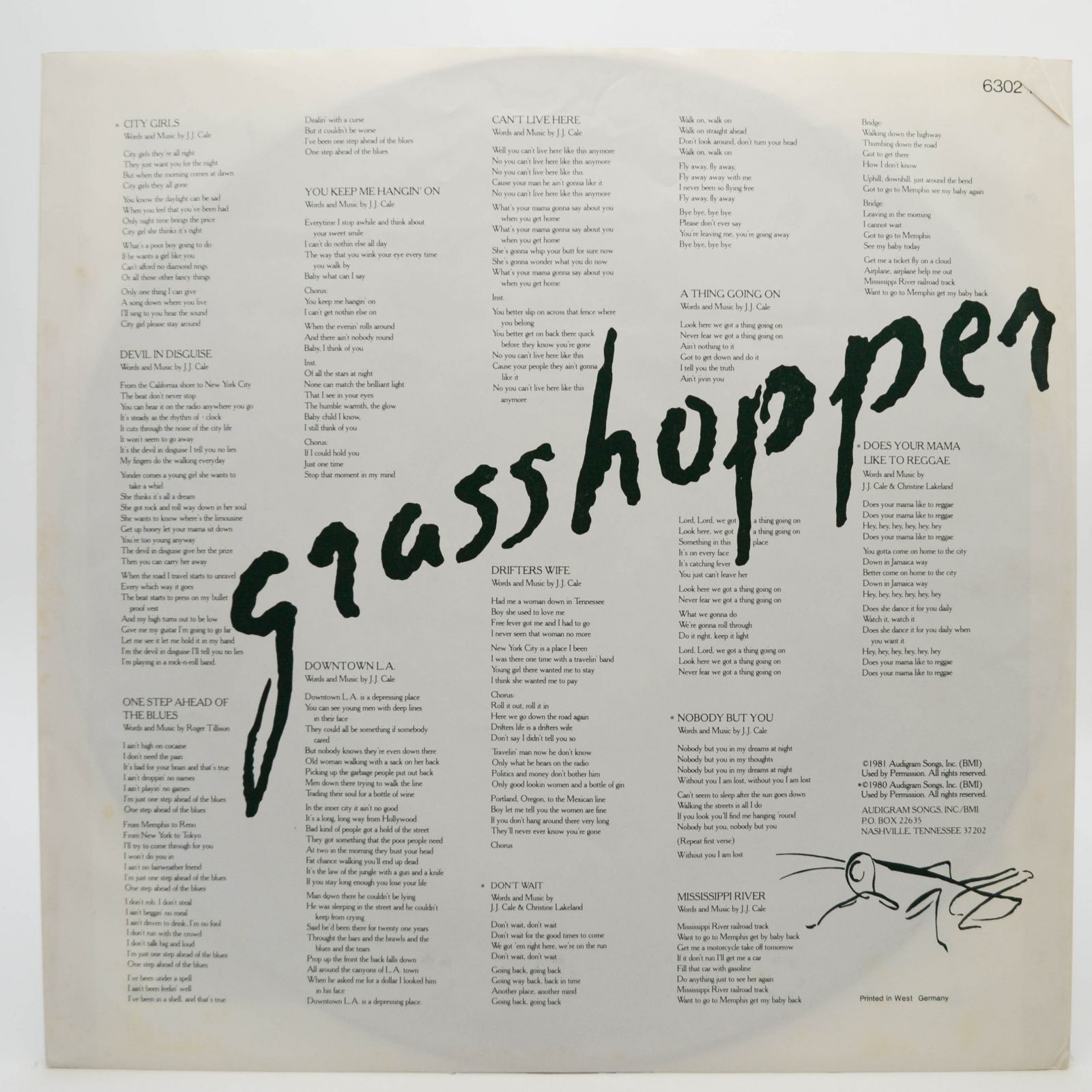 J.J. Cale — Grasshopper, 1982