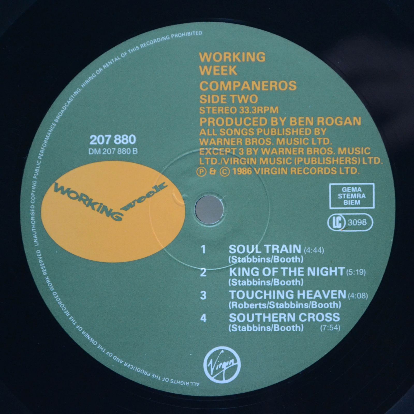 Working Week — Compañeros, 1986