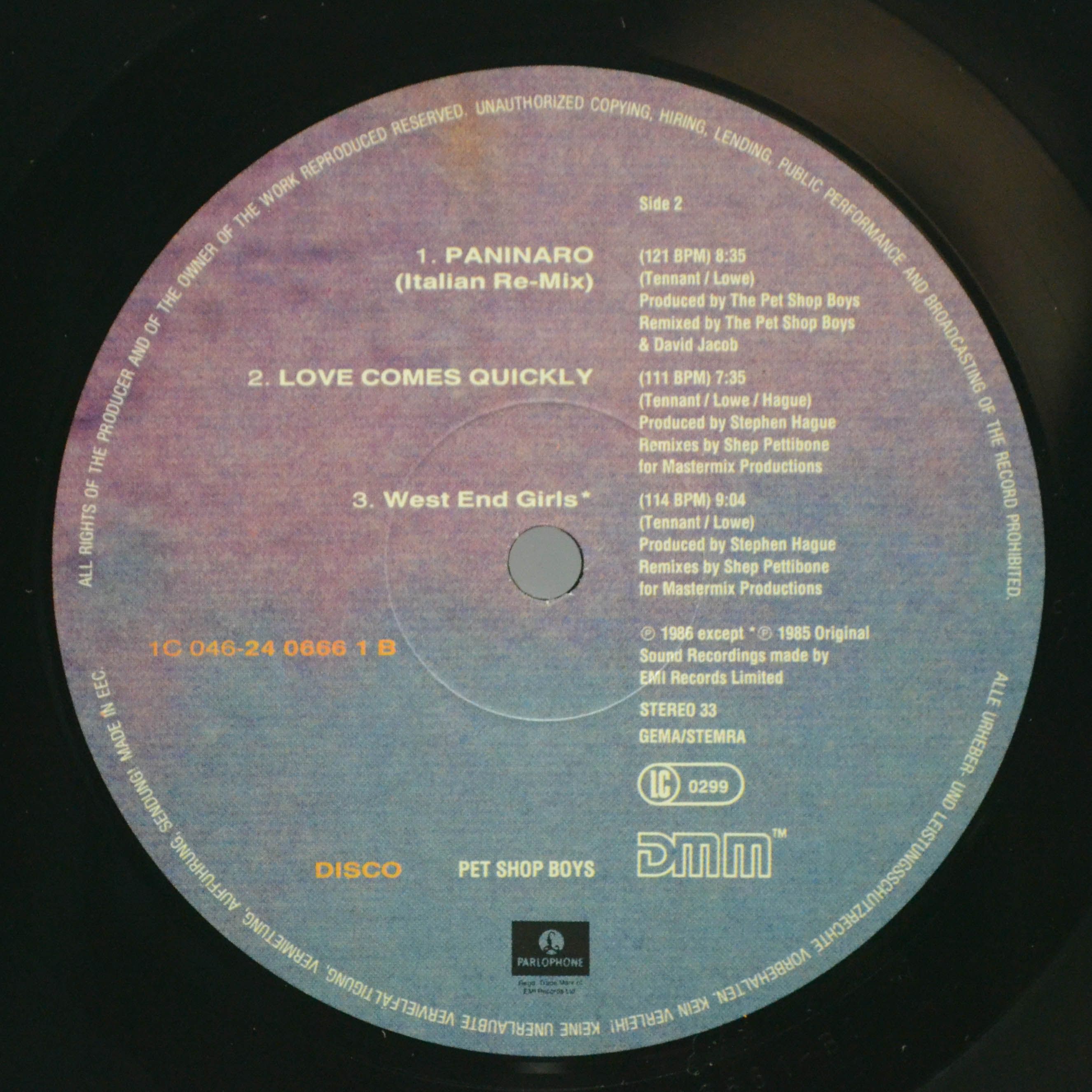 Pet Shop Boys — Disco, 1986