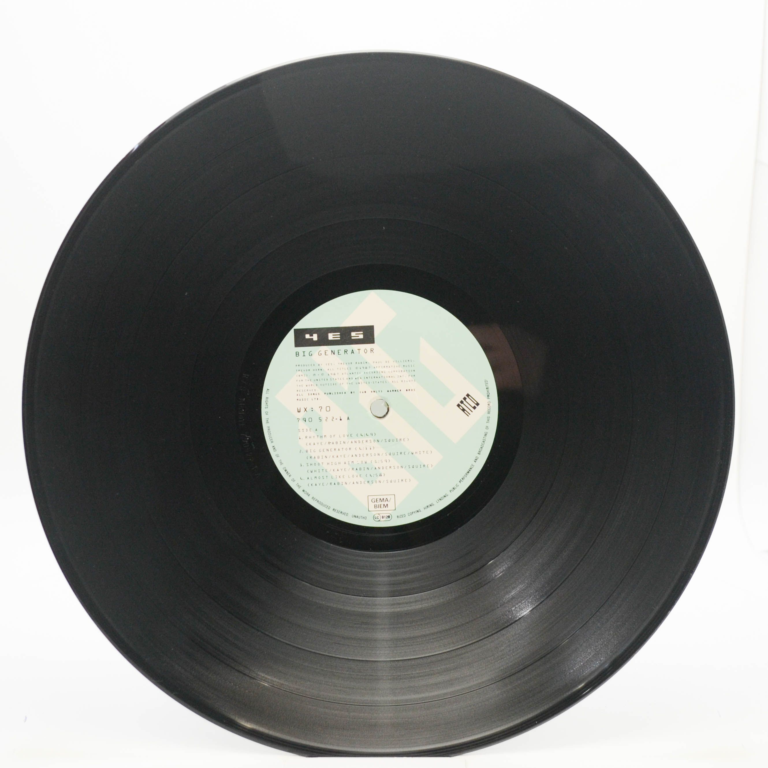 Yes — Big Generator, 1987