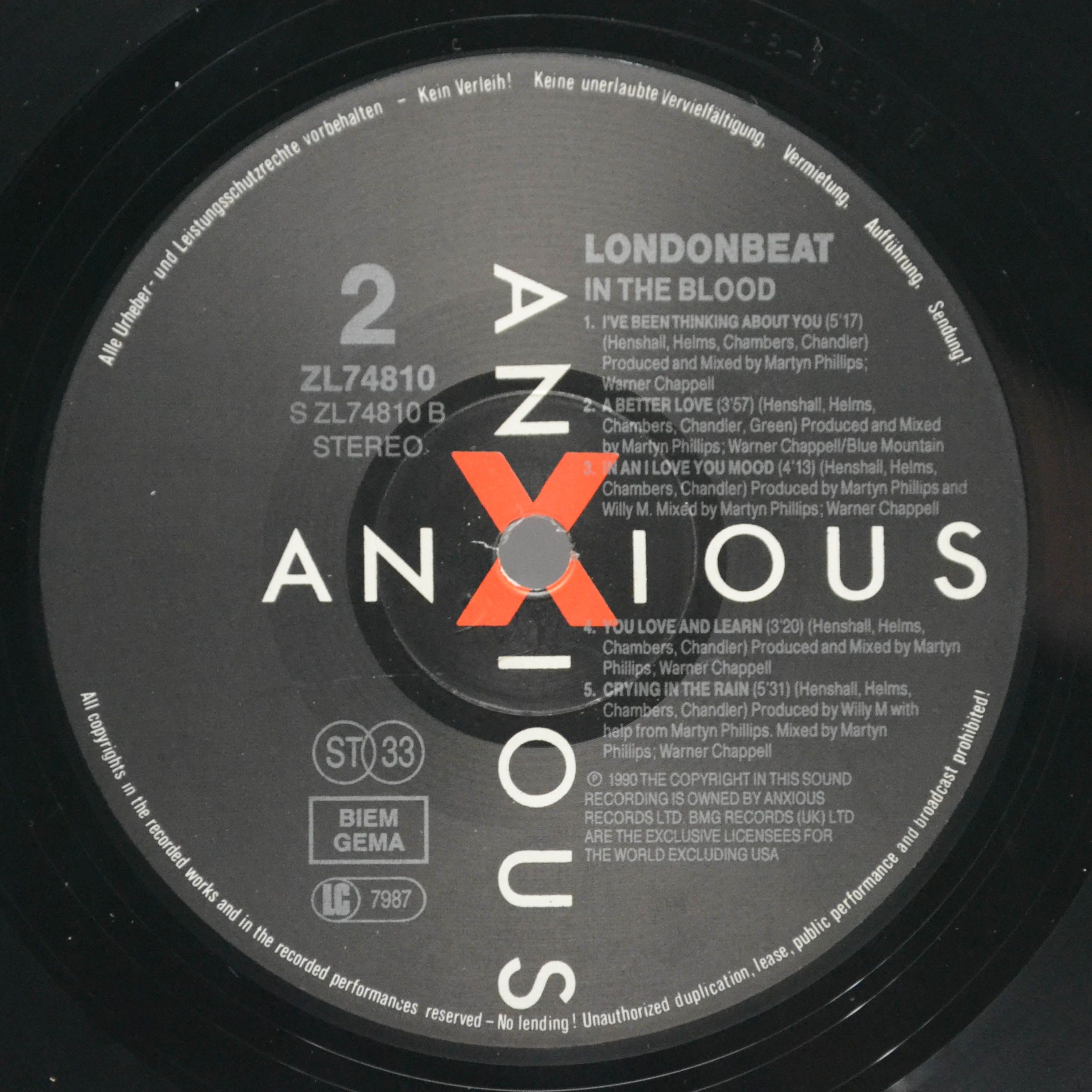 Londonbeat — In The Blood, 1990