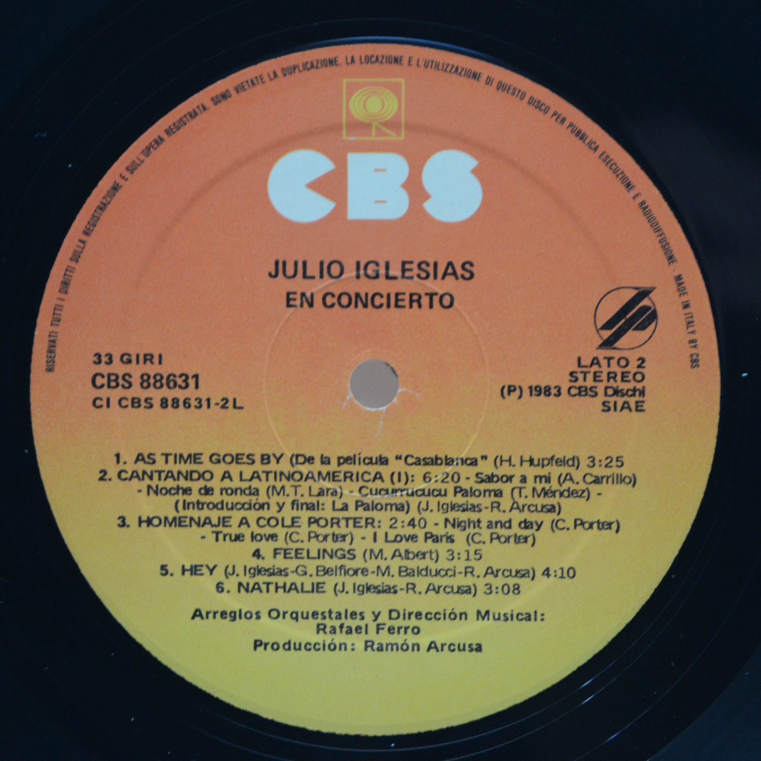 Julio Iglesias — En Concierto (2LP), 1983
