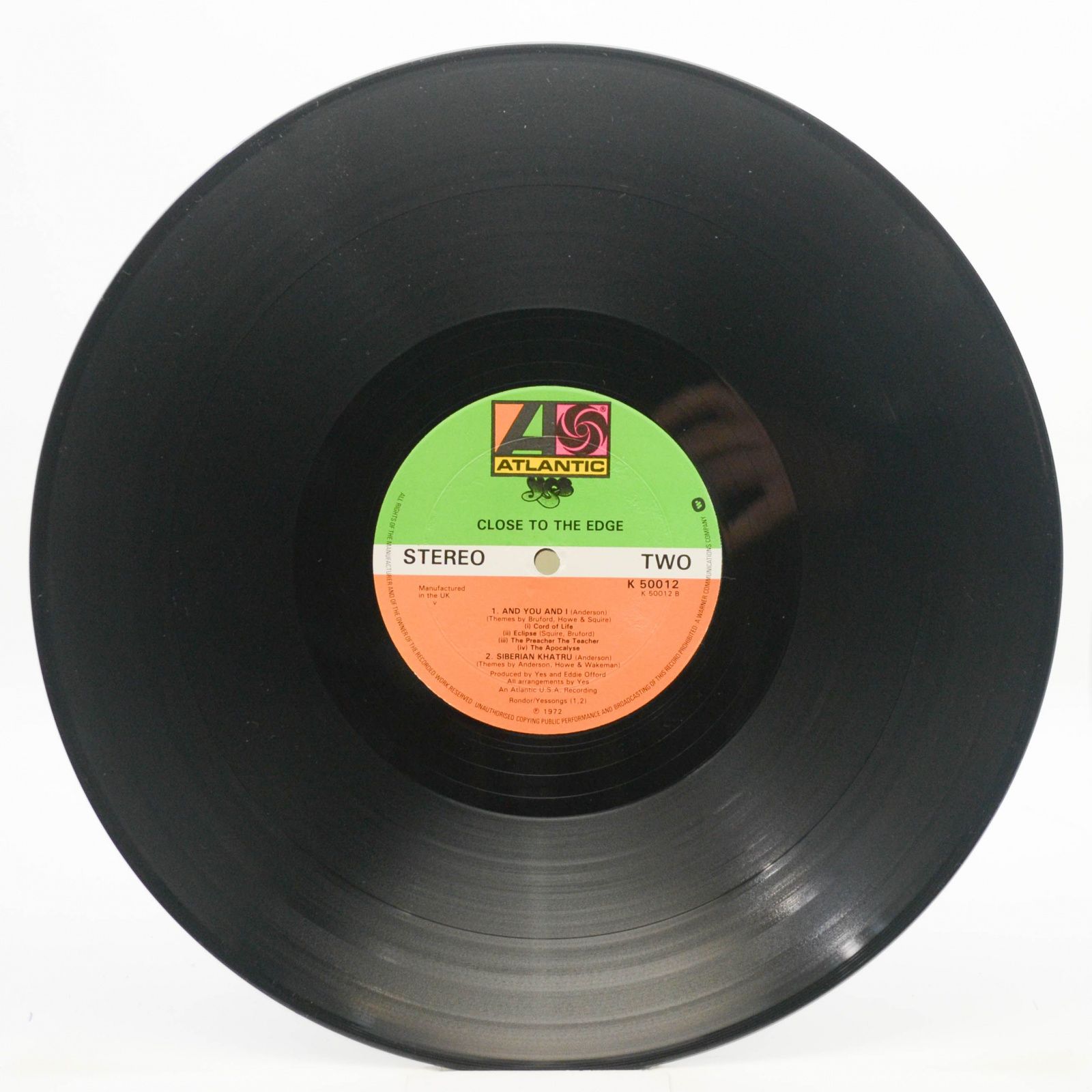 Yes — Close To The Edge (UK), 1972