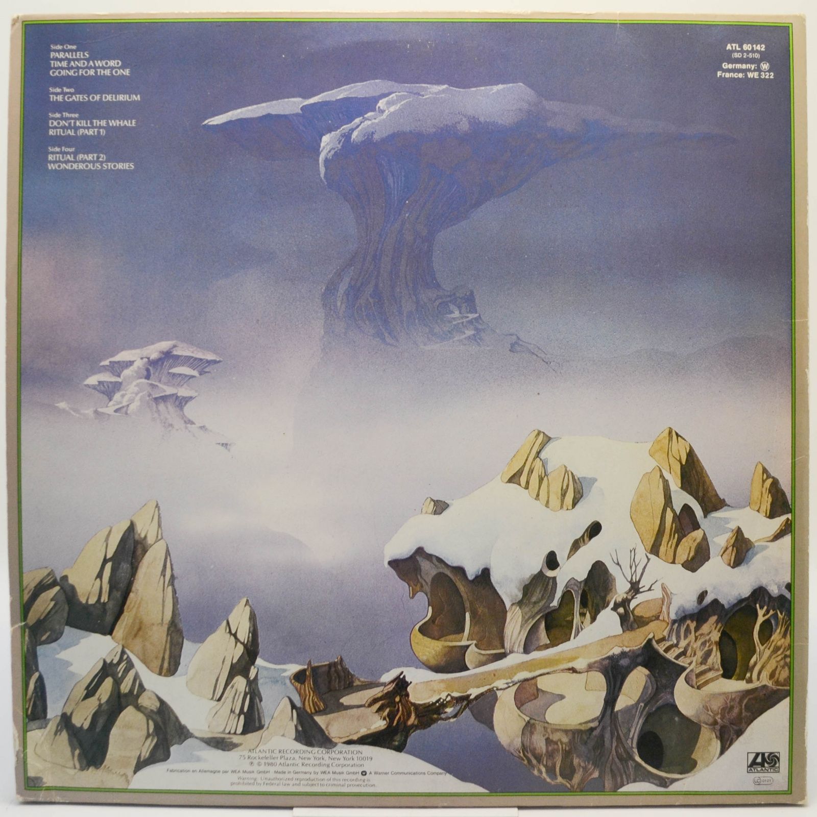 Yes — Yesshows (2LP), 1980