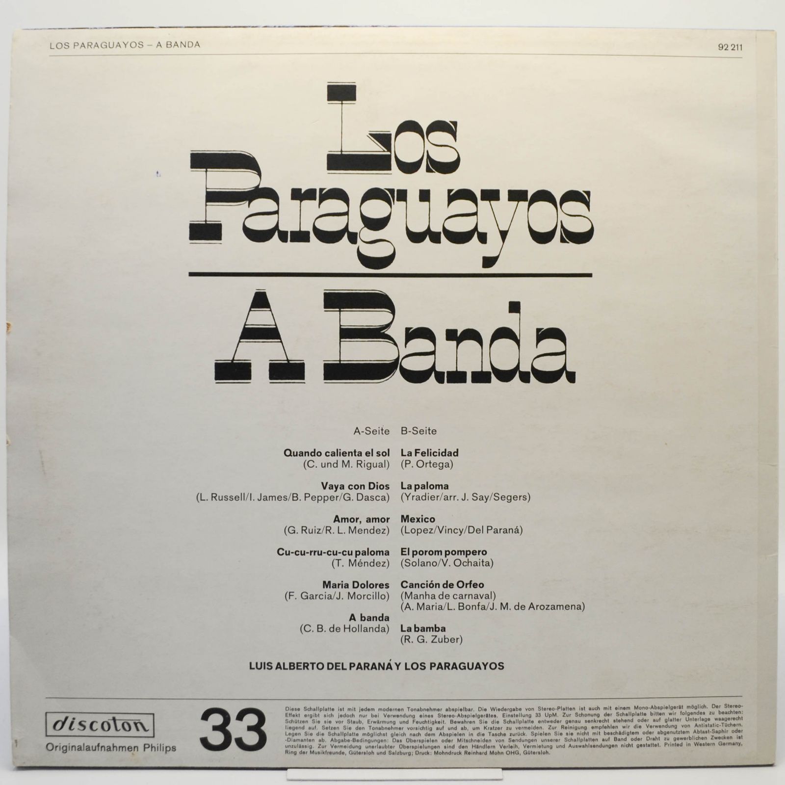 Los Paraguayos — A Banda,