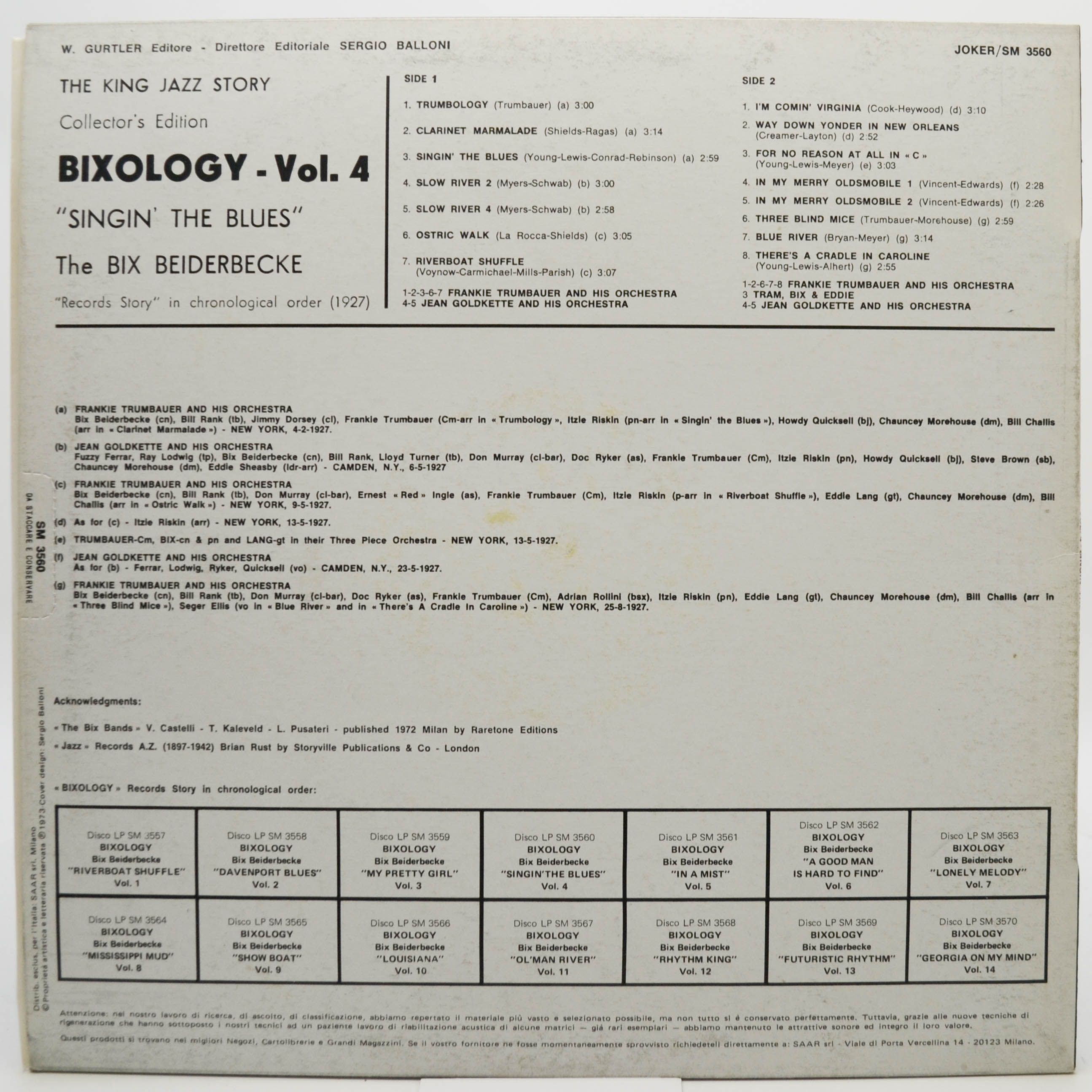 Bix Beiderbecke — Bixology "Singin' The Blues", 1973