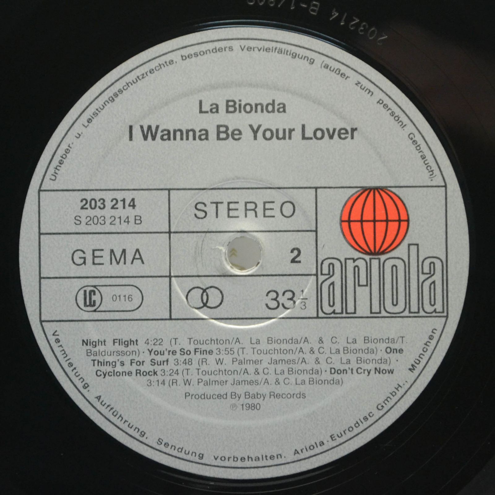 La Bionda — I Wanna Be Your Lover, 1980