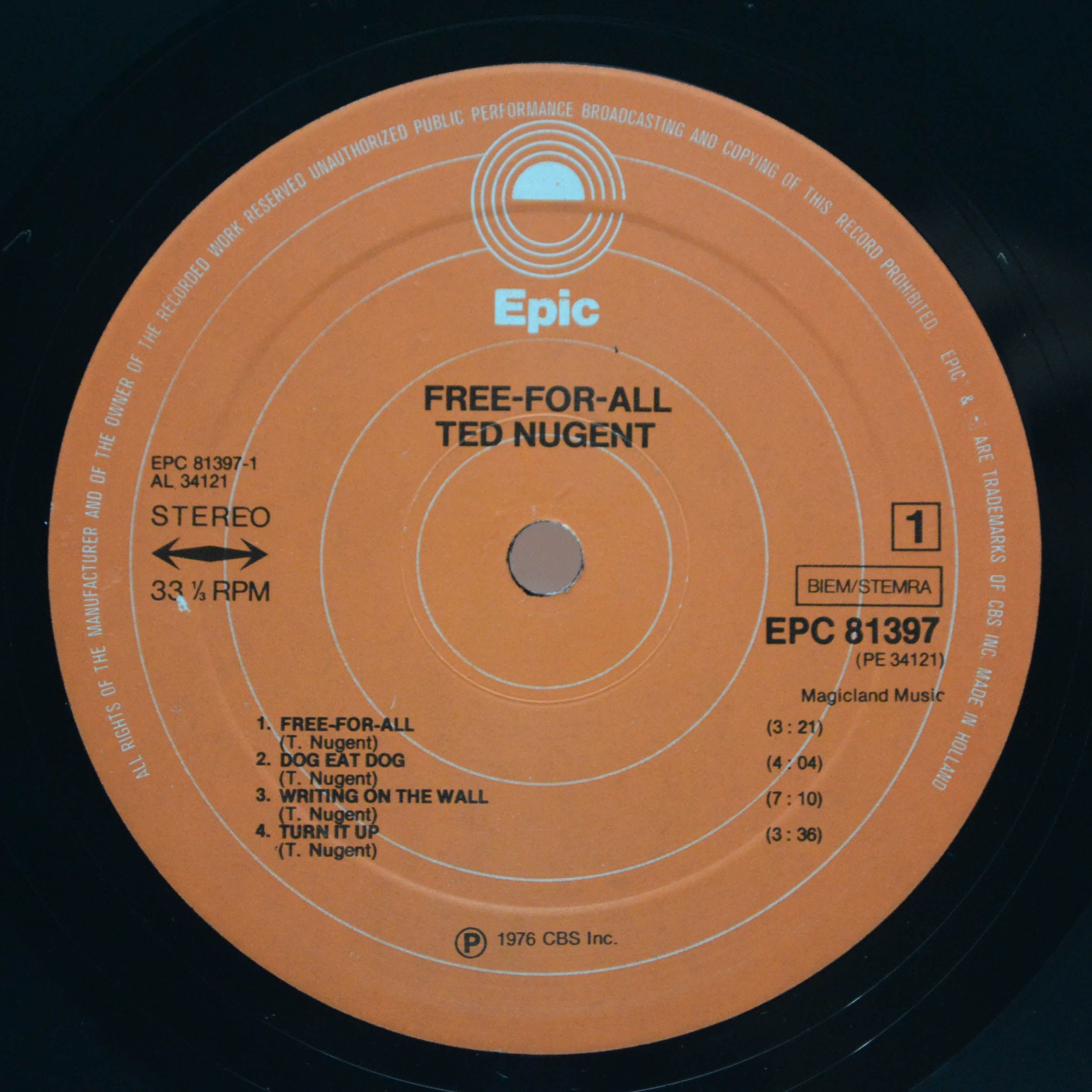 Ted Nugent — Free-For-All, 1976