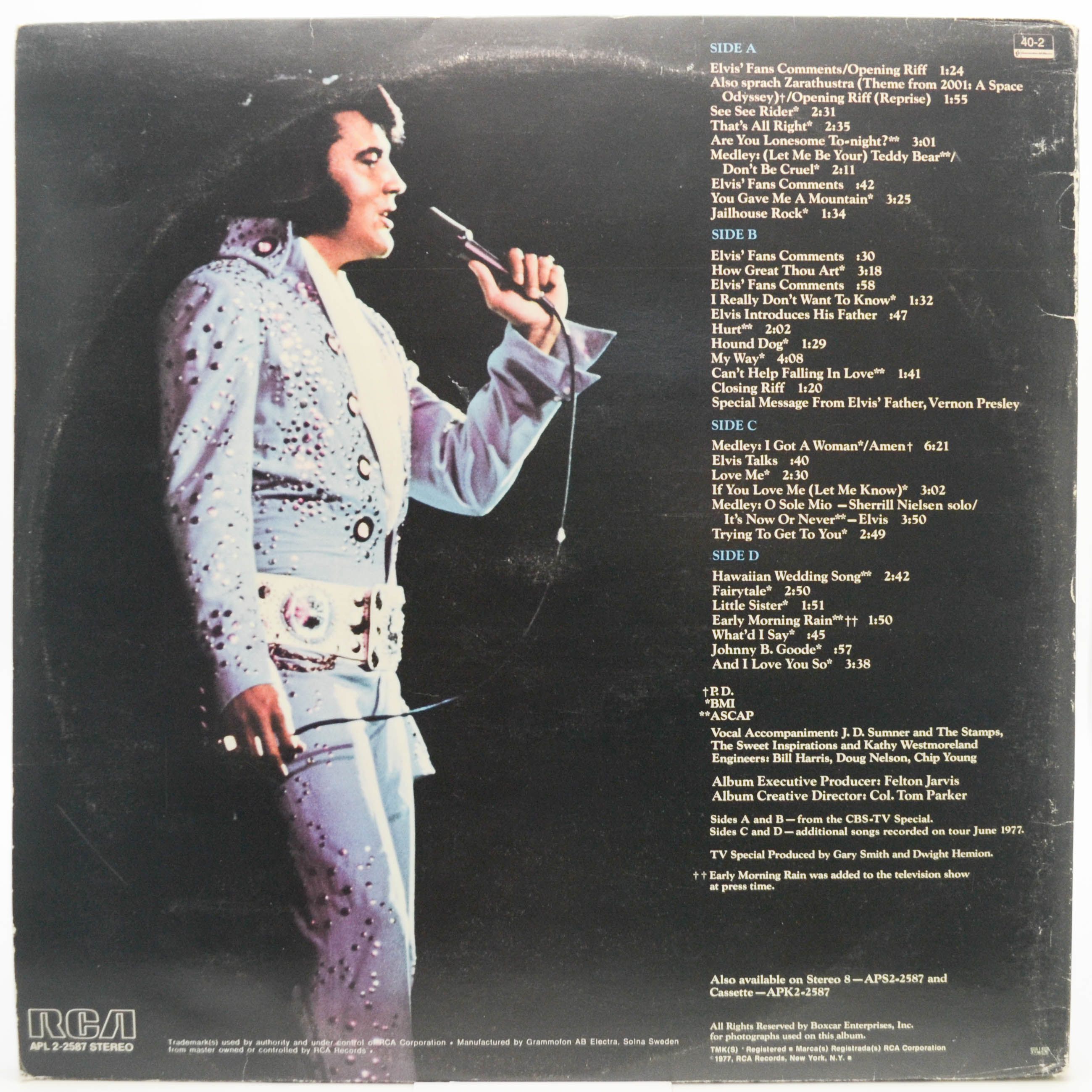 Elvis Presley — Elvis In Concert (2LP), 1977
