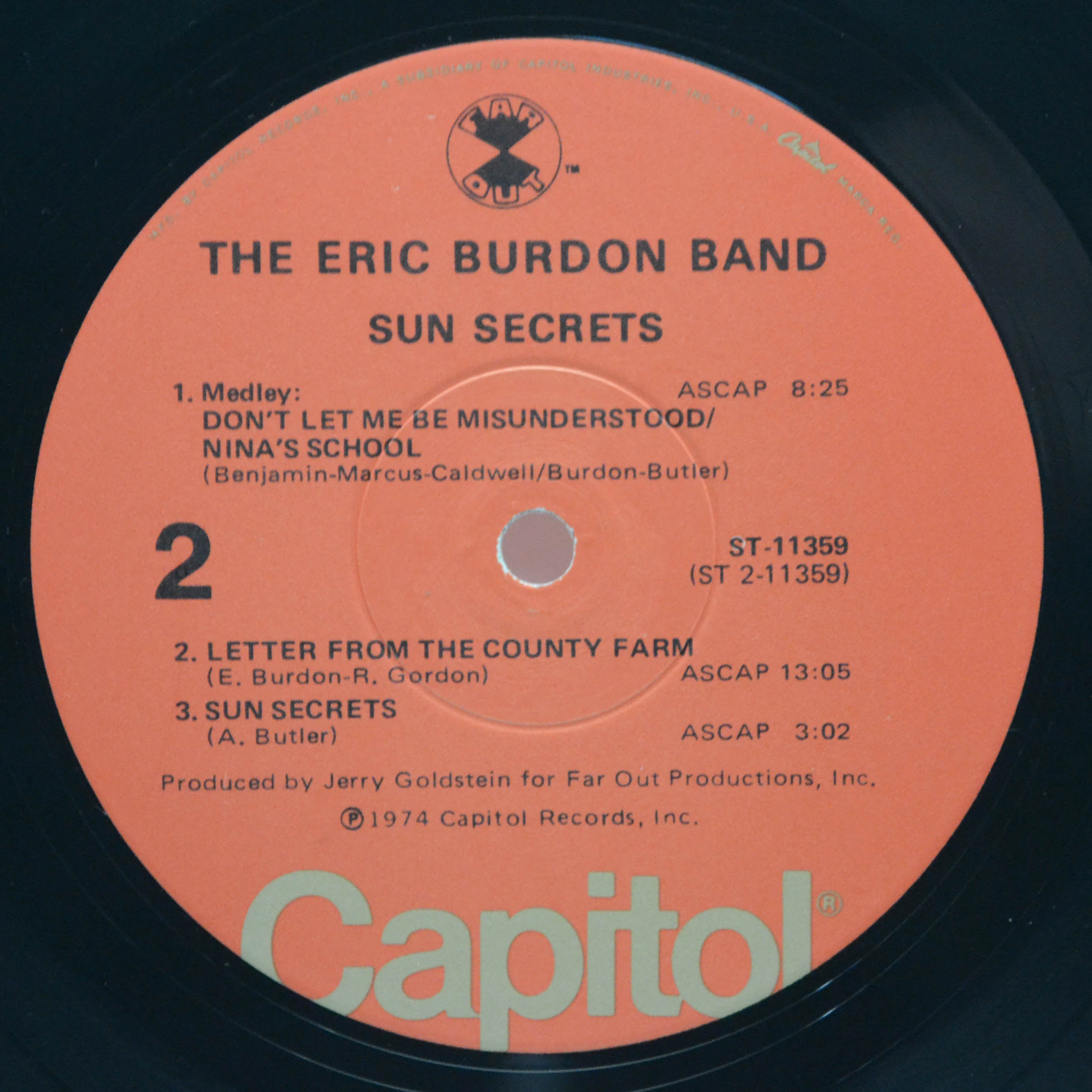 Eric Burdon Band — Sun Secrets (USA), 1974