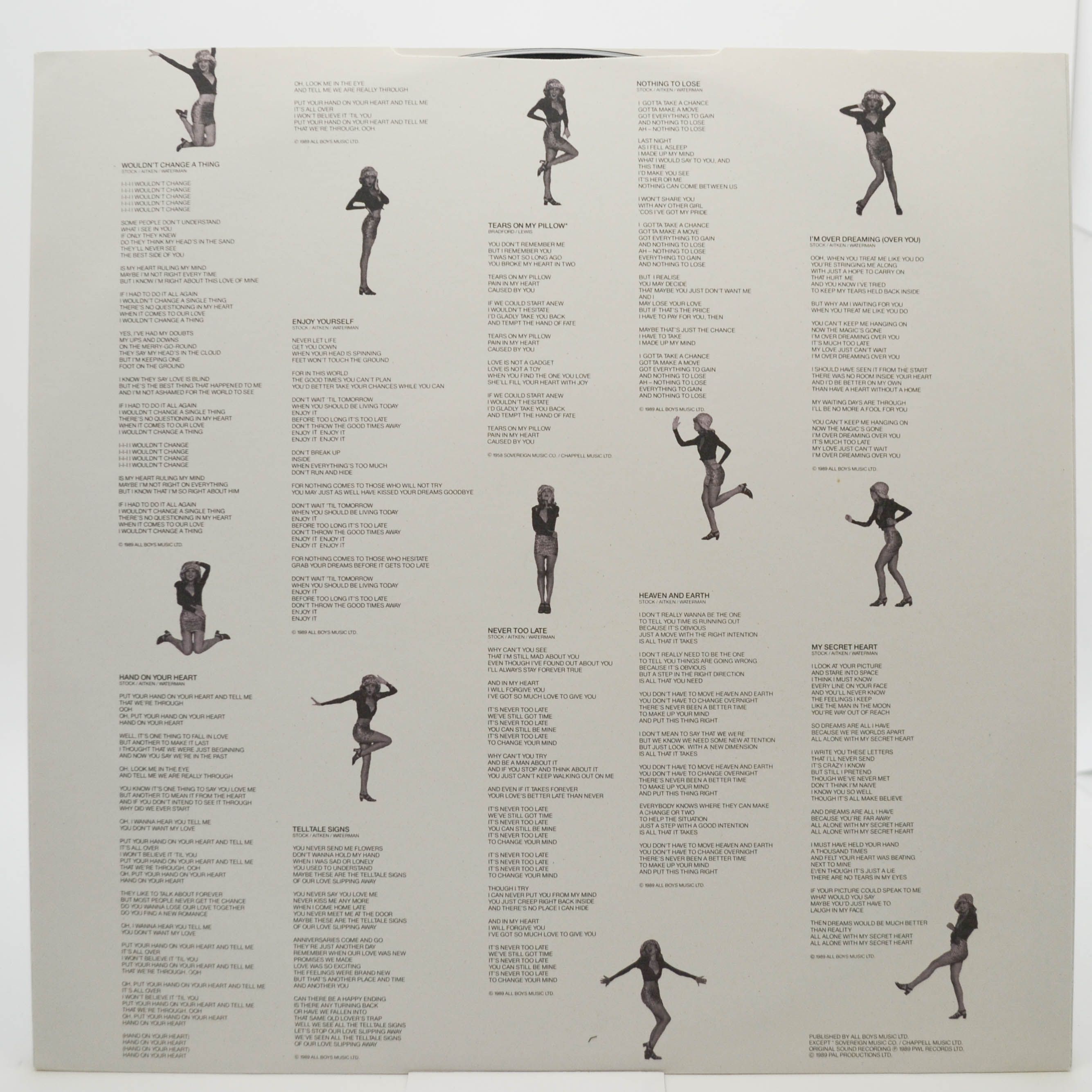 Kylie Minogue — Enjoy Yourself (UK), 1989