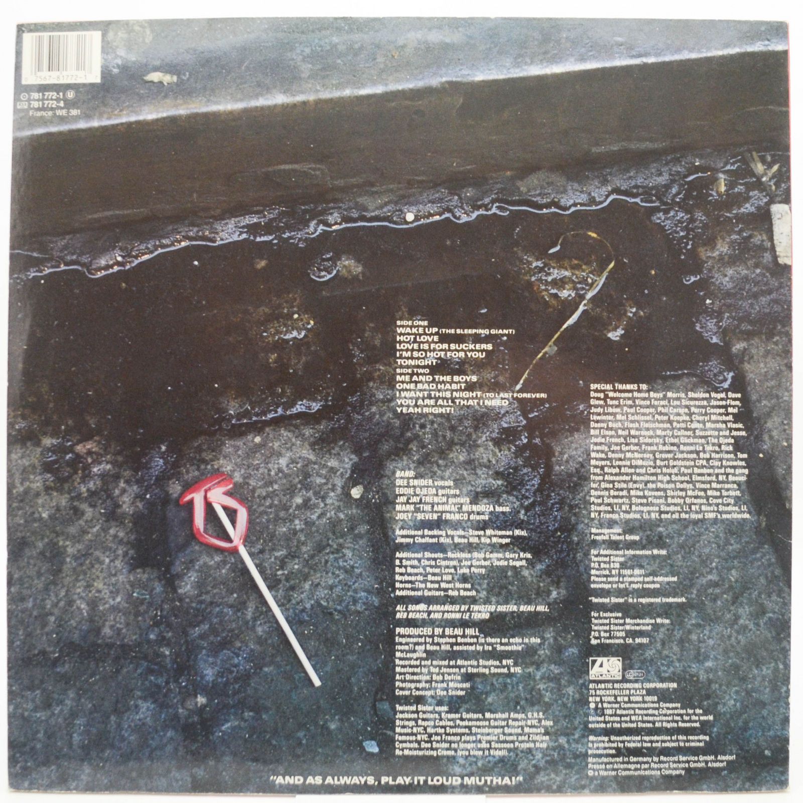 Twisted Sister — Love Is For Suckers, 1987