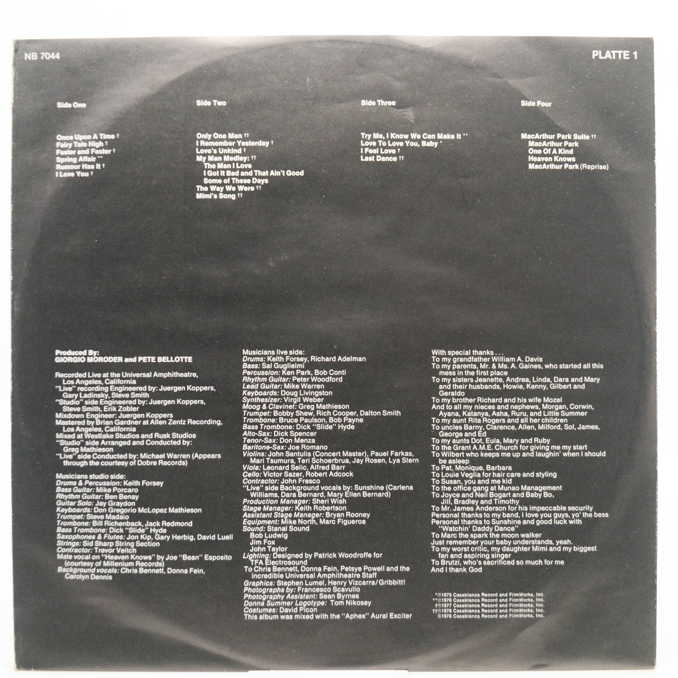 Donna Summer — Live And More (2LP), 1978