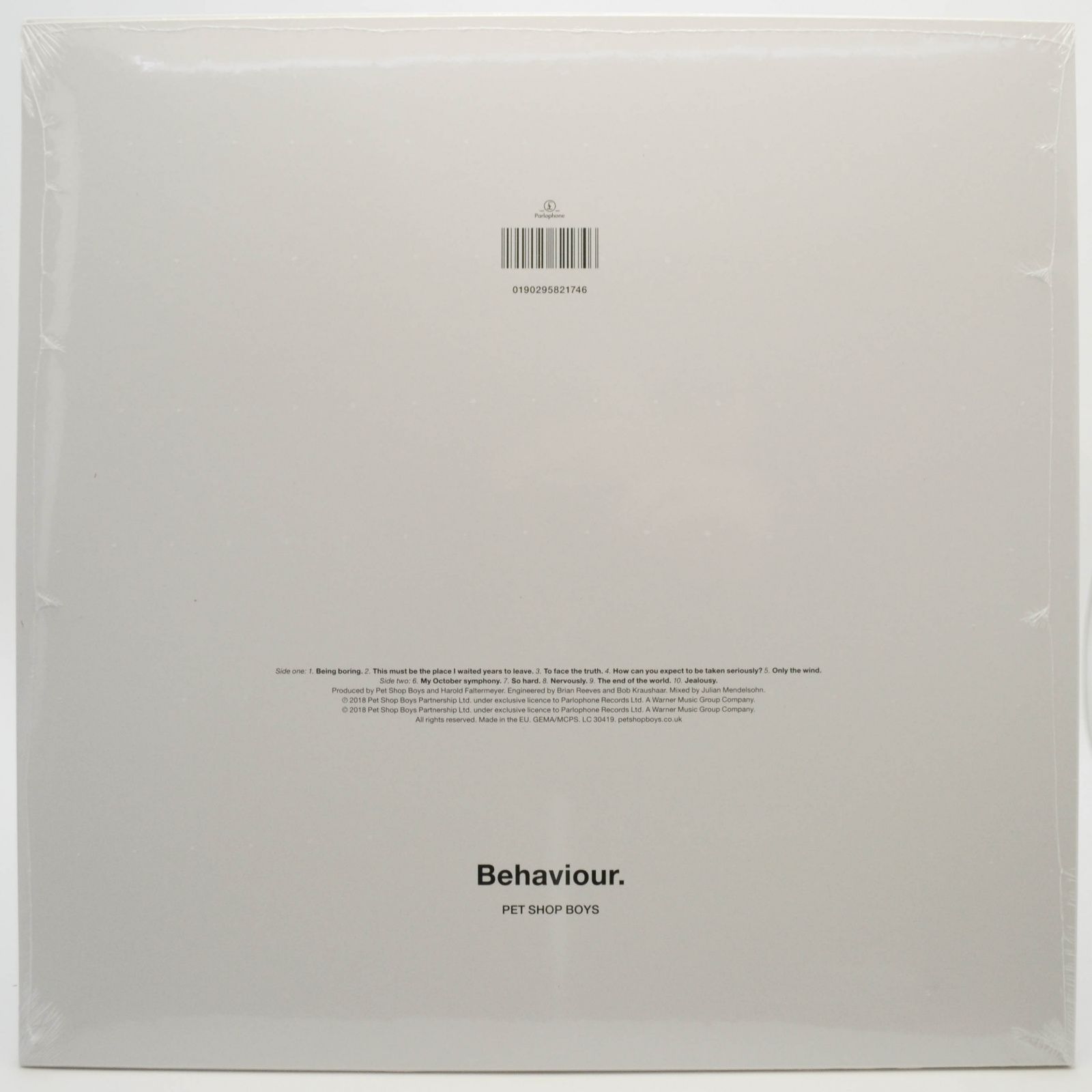 Pet Shop Boys — Behaviour., 1990