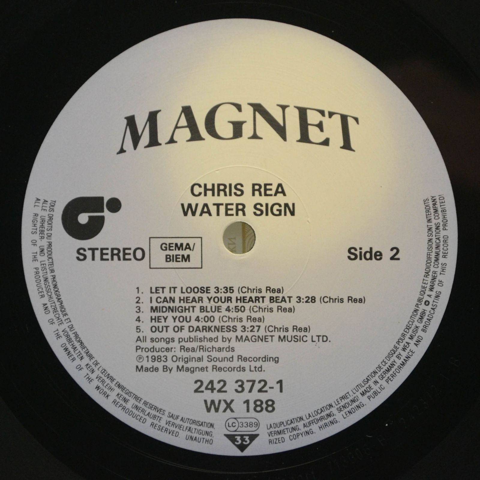 Chris Rea — Water Sign, 1983