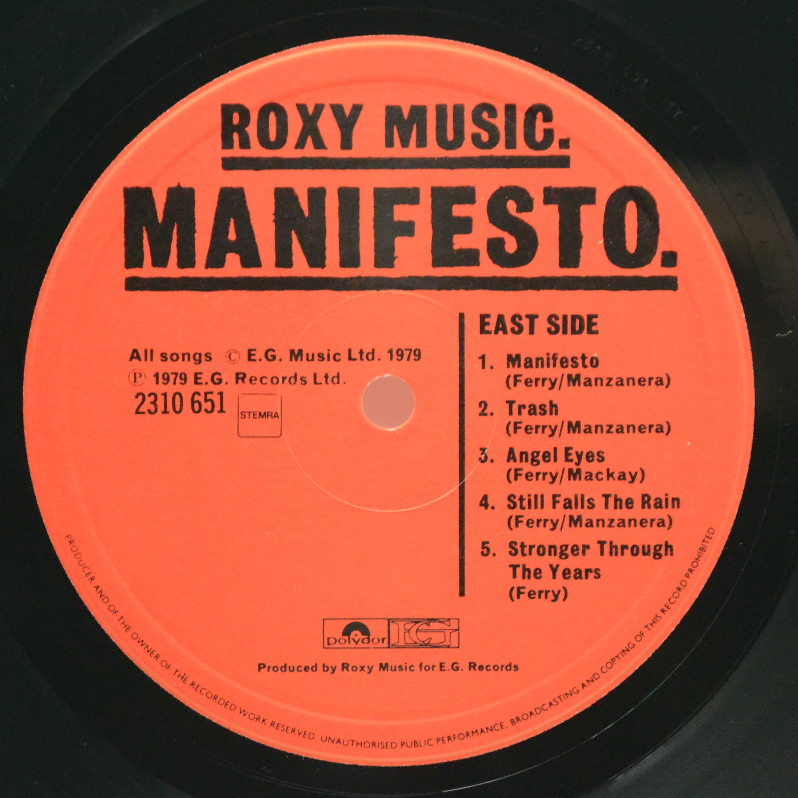 Roxy Music — Manifesto, 1979