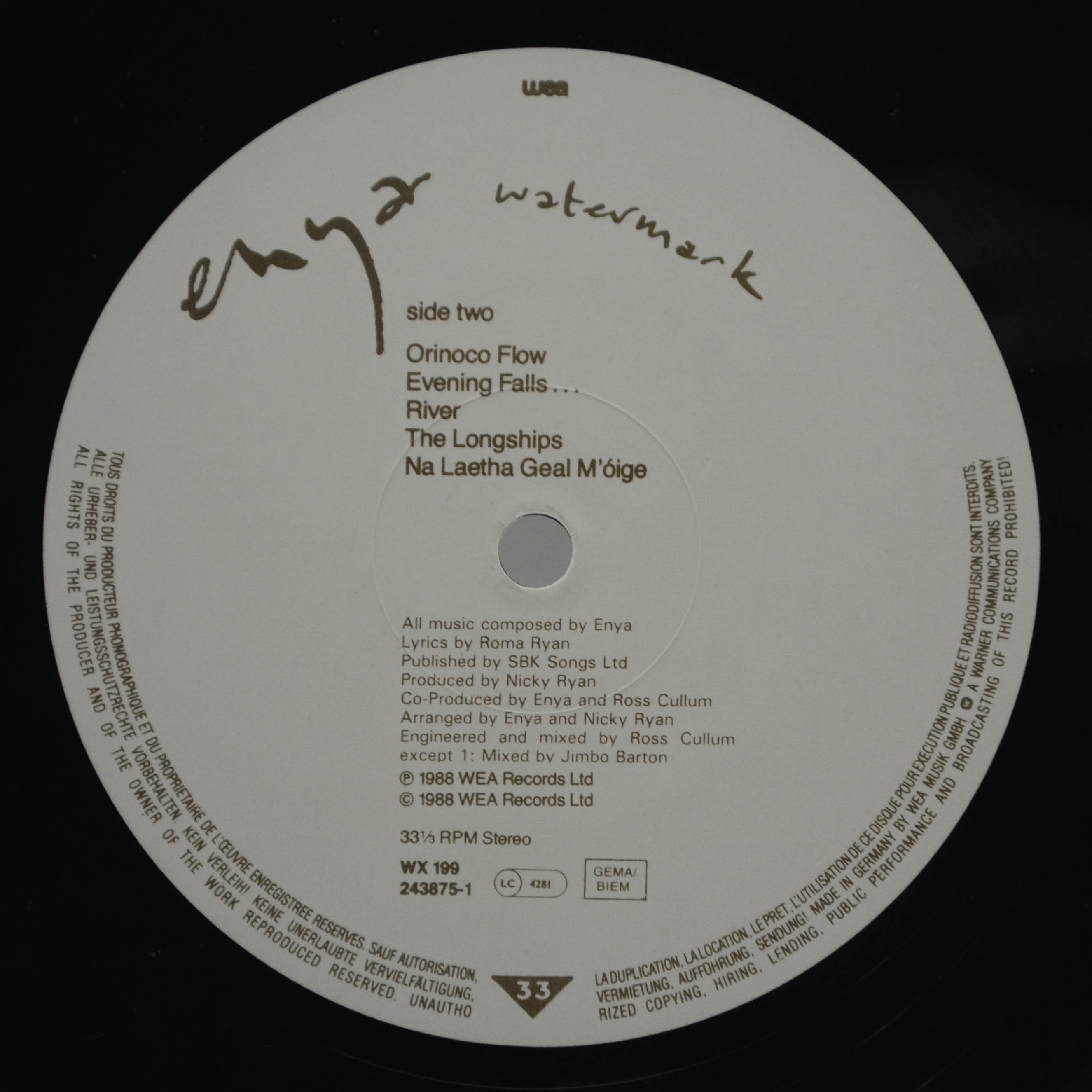 Enya — Watermark, 1988