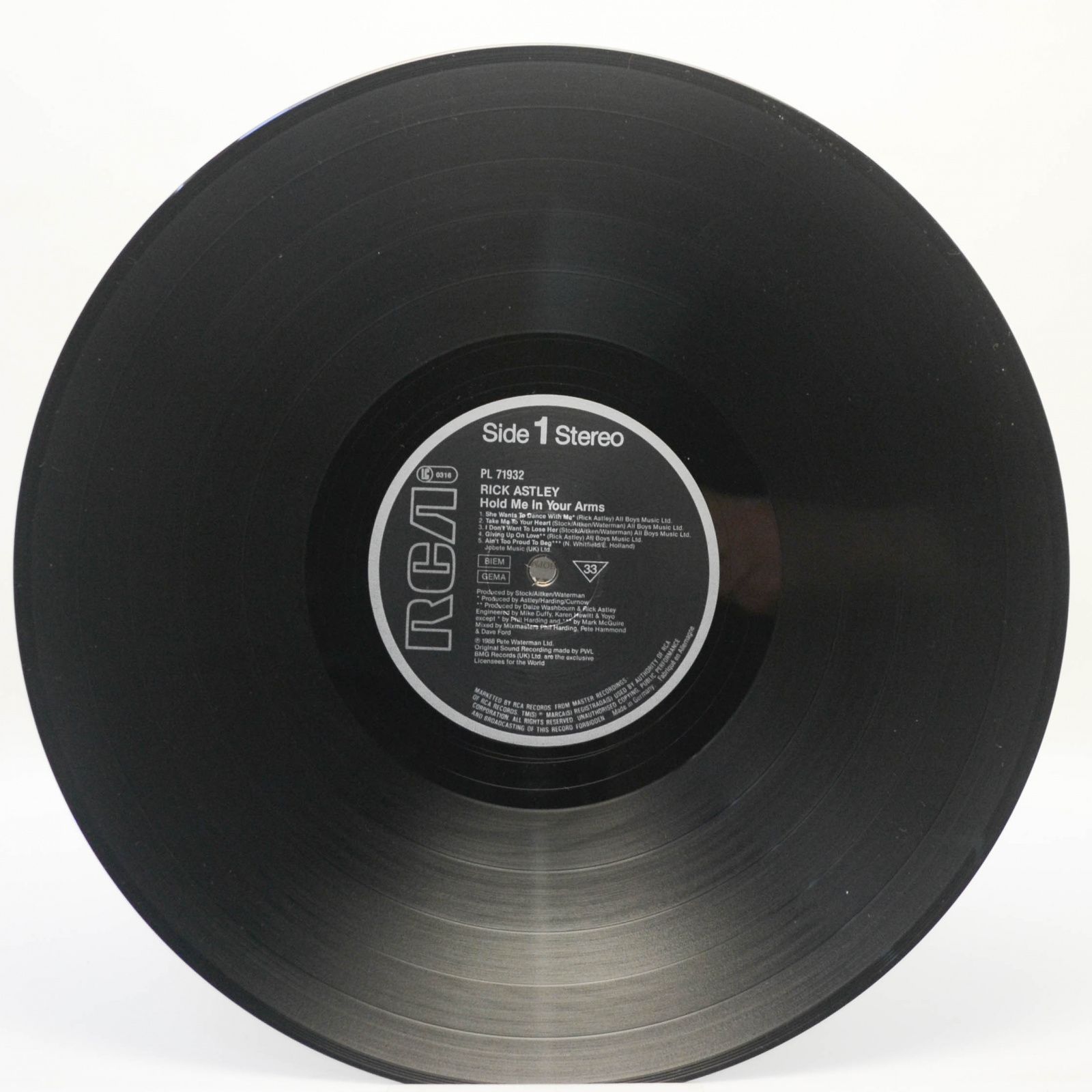 Rick Astley — Hold Me In Your Arms, 1988