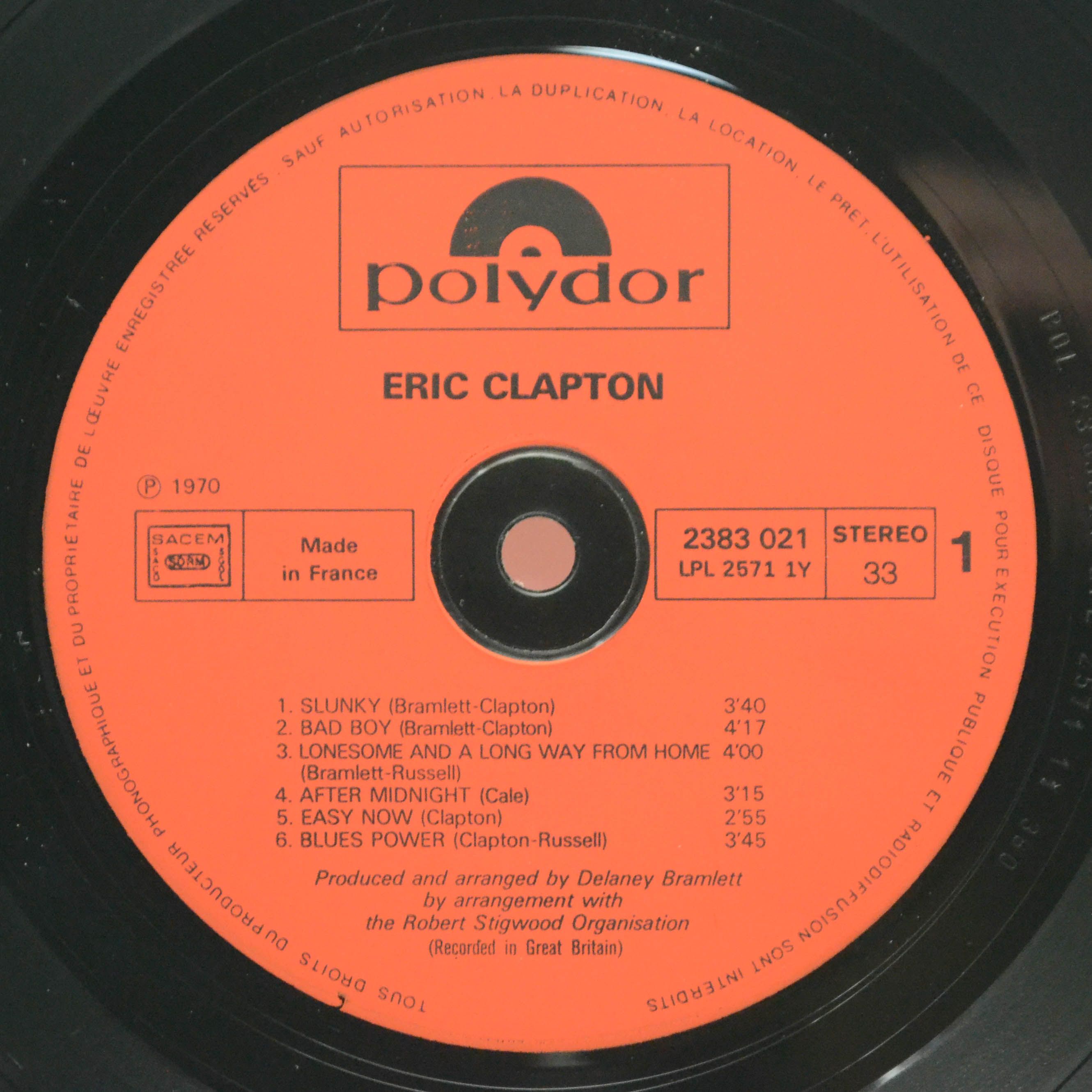 Eric Clapton — Eric Clapton, 1970