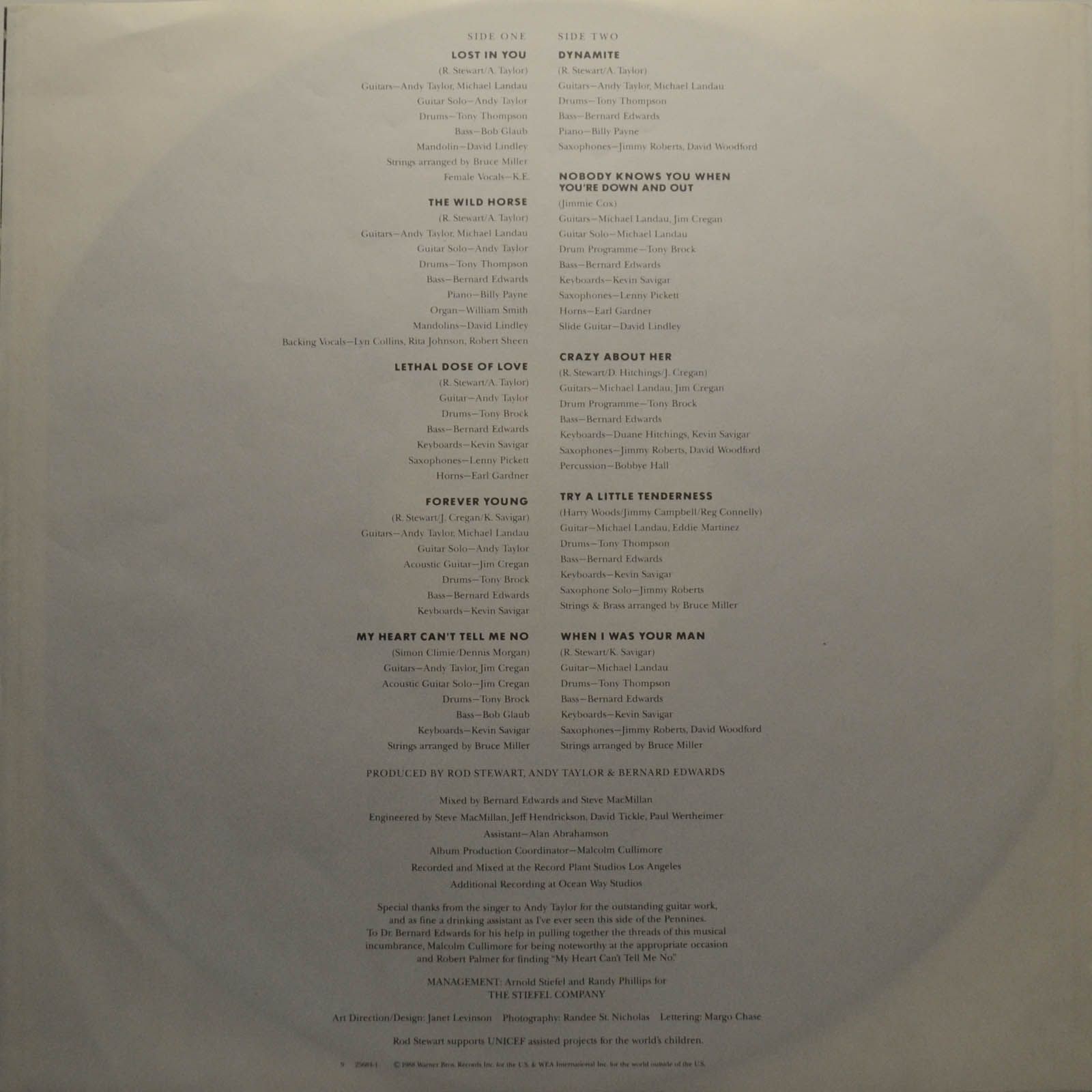 Rod Stewart — Out Of Order, 1988