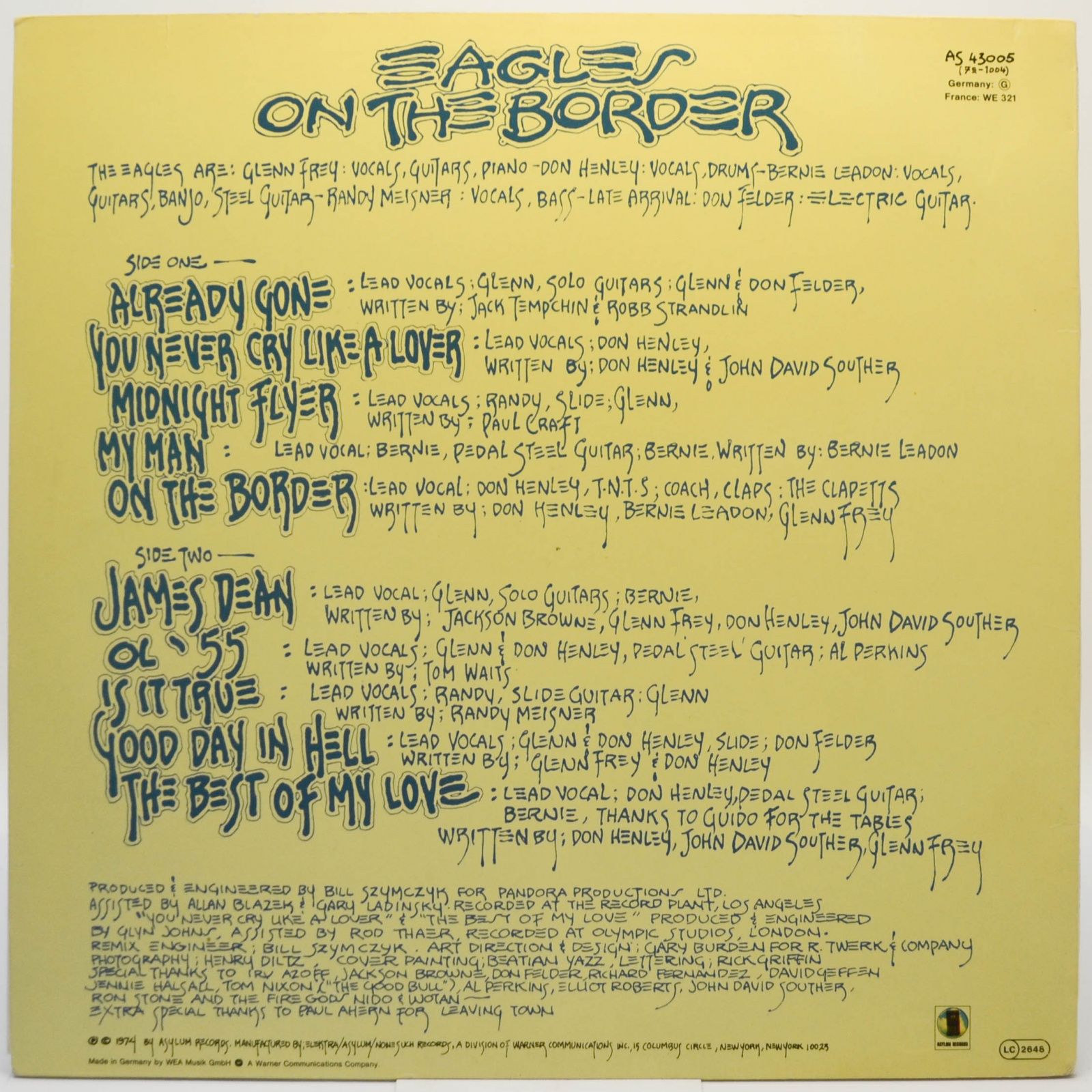 Eagles — On The Border, 1976