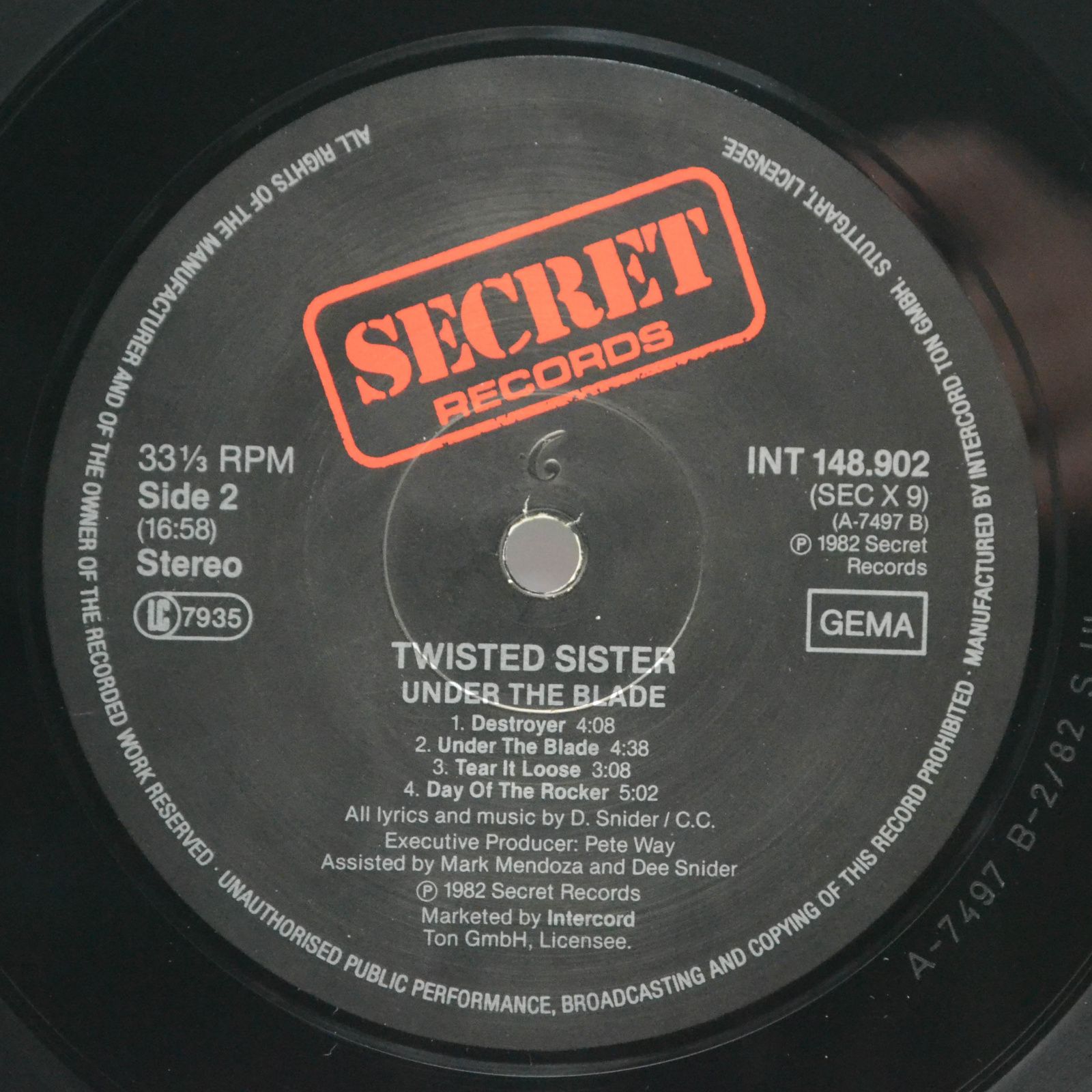 Twisted Sister — Under The Blade, 1982