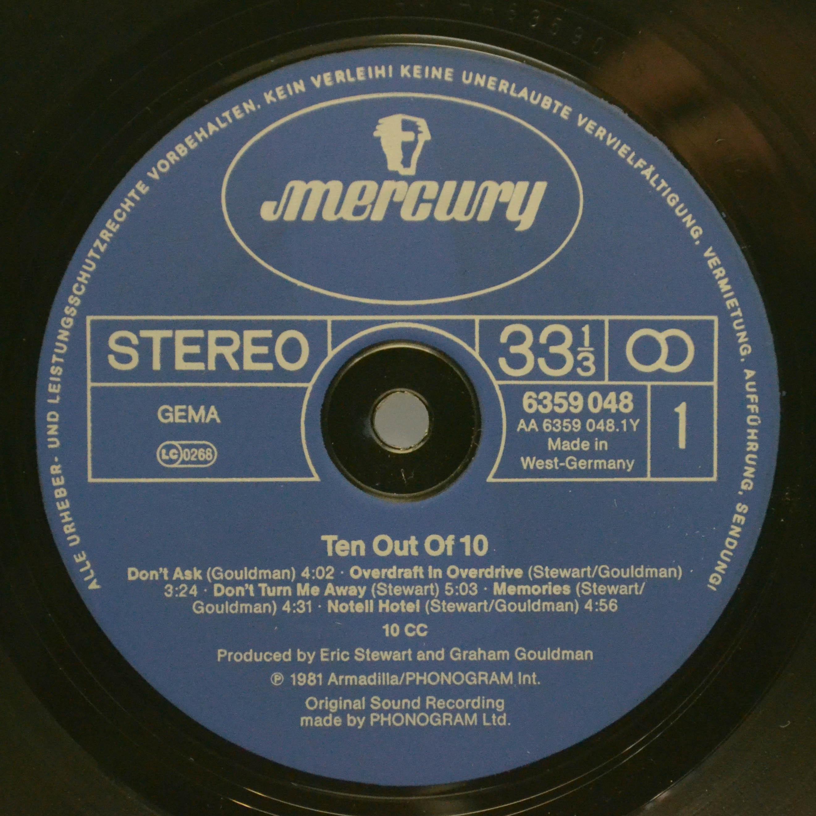 10cc — Ten Out Of 10, 1981