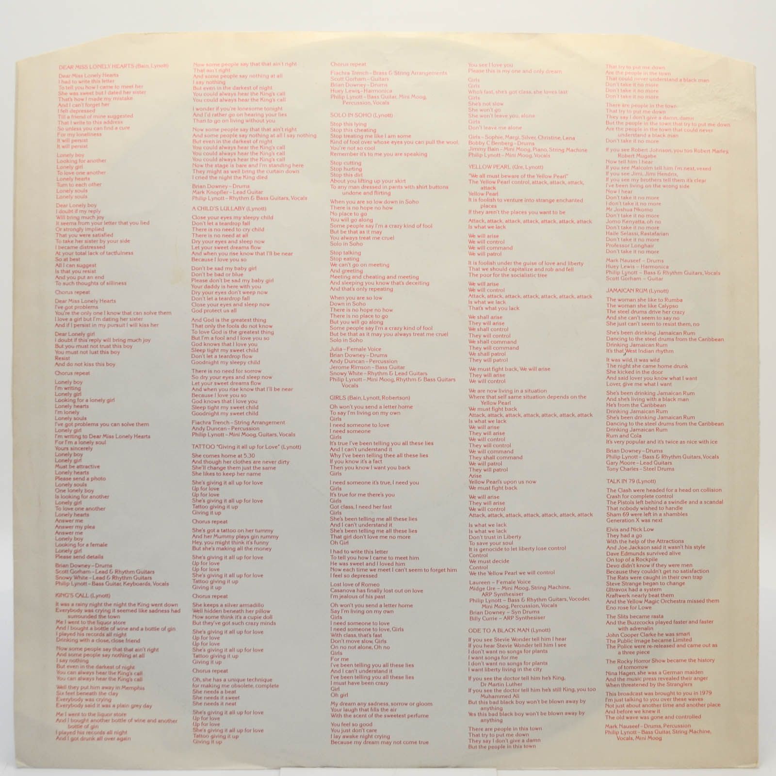 Philip Lynott — Solo In Soho, 1980