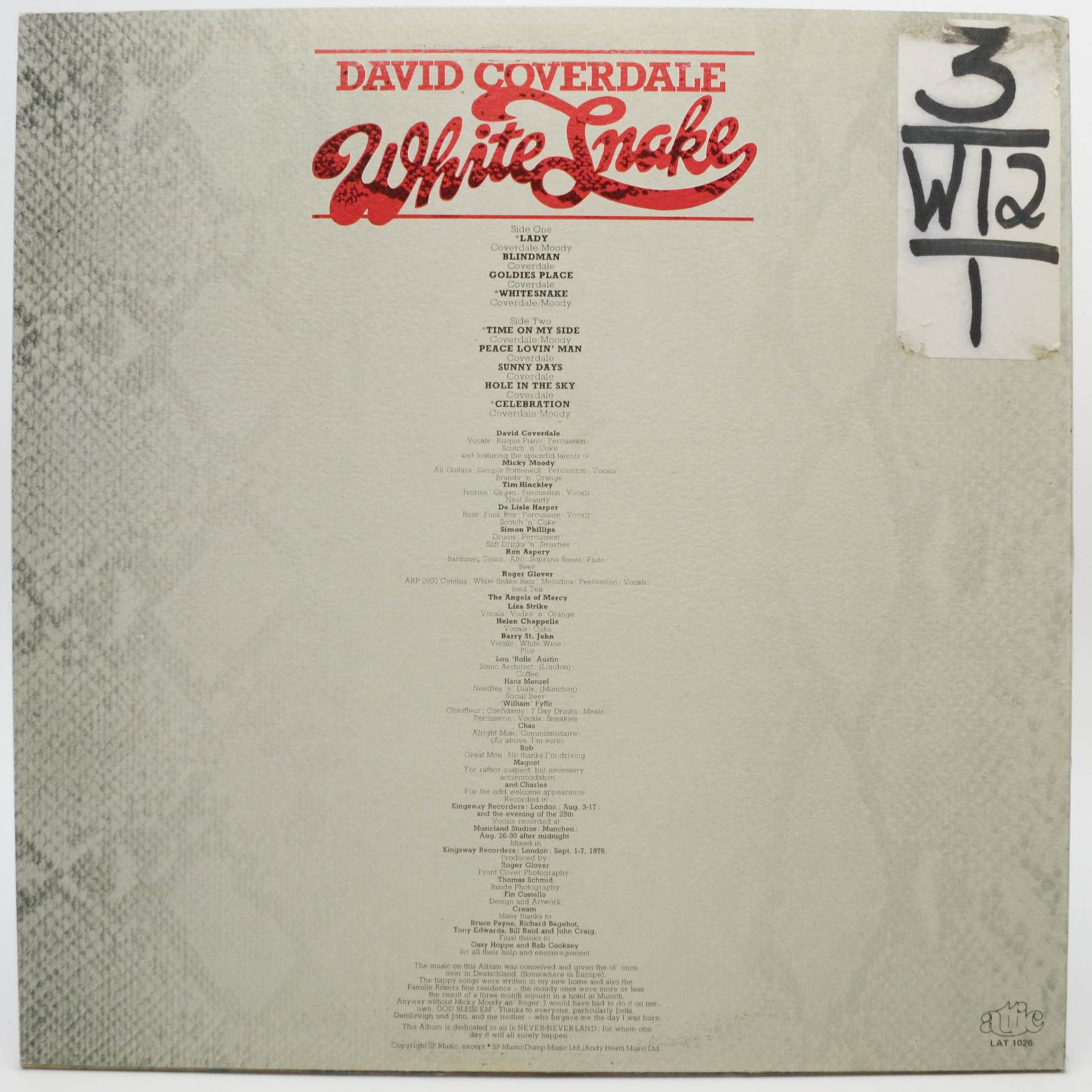 David Coverdale — White Snake, 1977