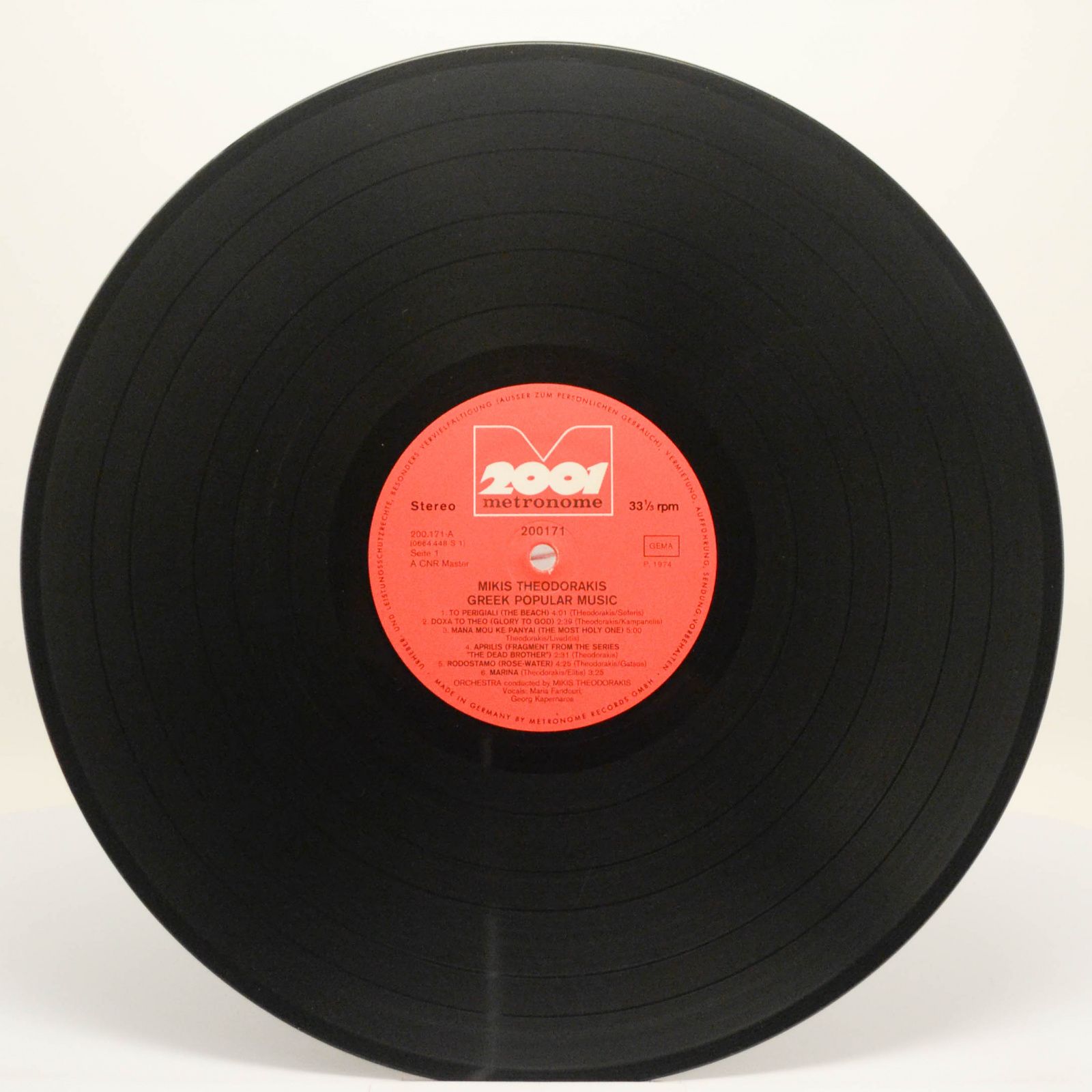 Mikis Theodorakis — Greek Popular Music, 1974