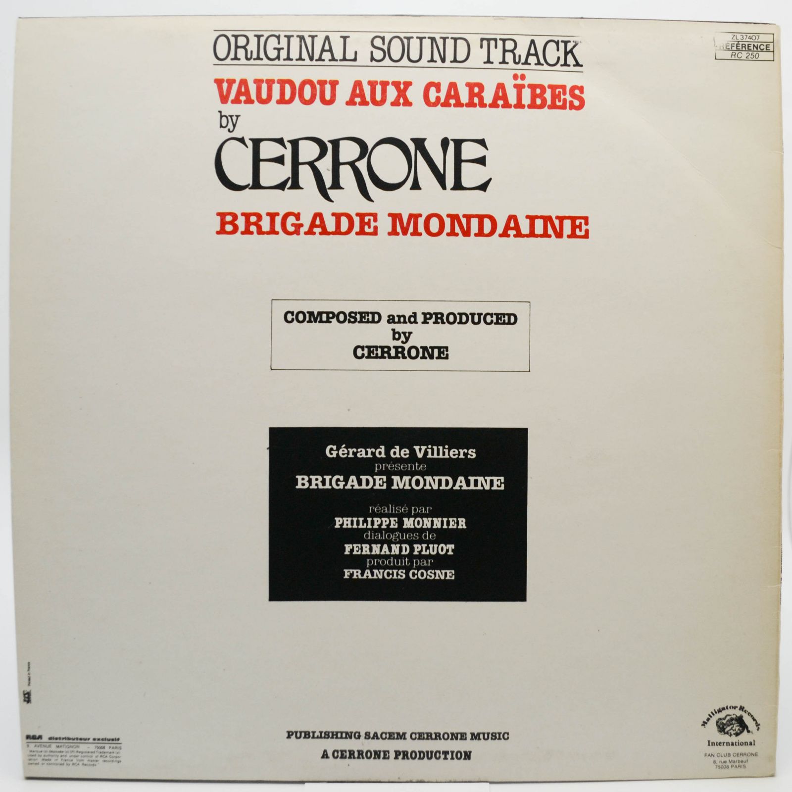 Cerrone — Vaudou Aux Caraïbes (1-st, France), 1980