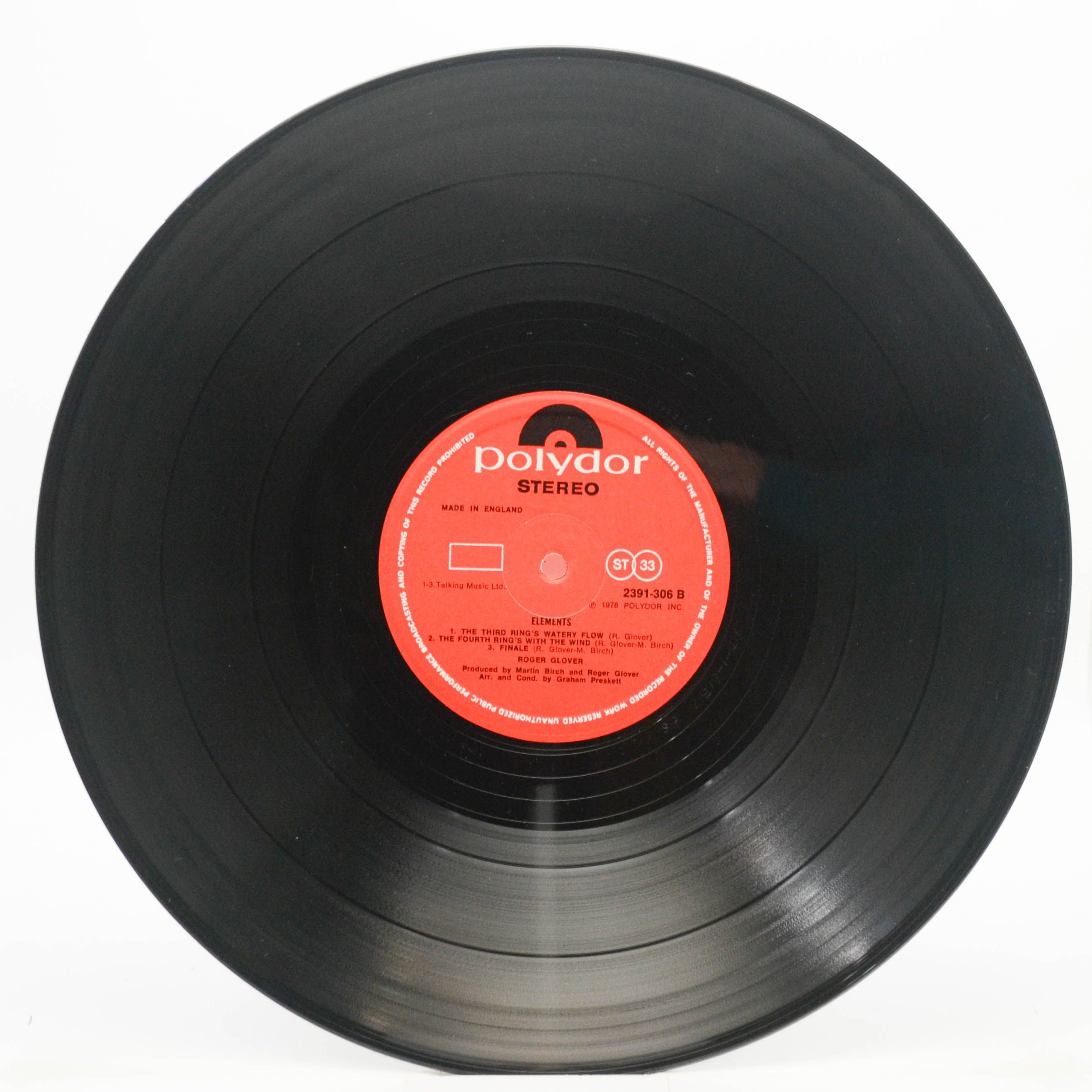 Roger Glover — Elements (1-st, UK), 1978