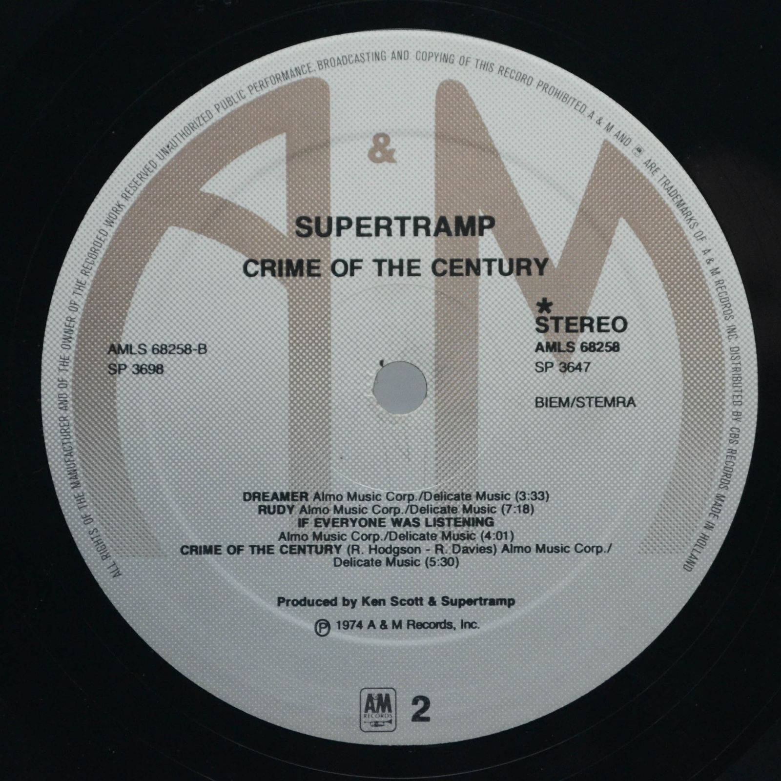 Supertramp — Crime Of The Century, 1974