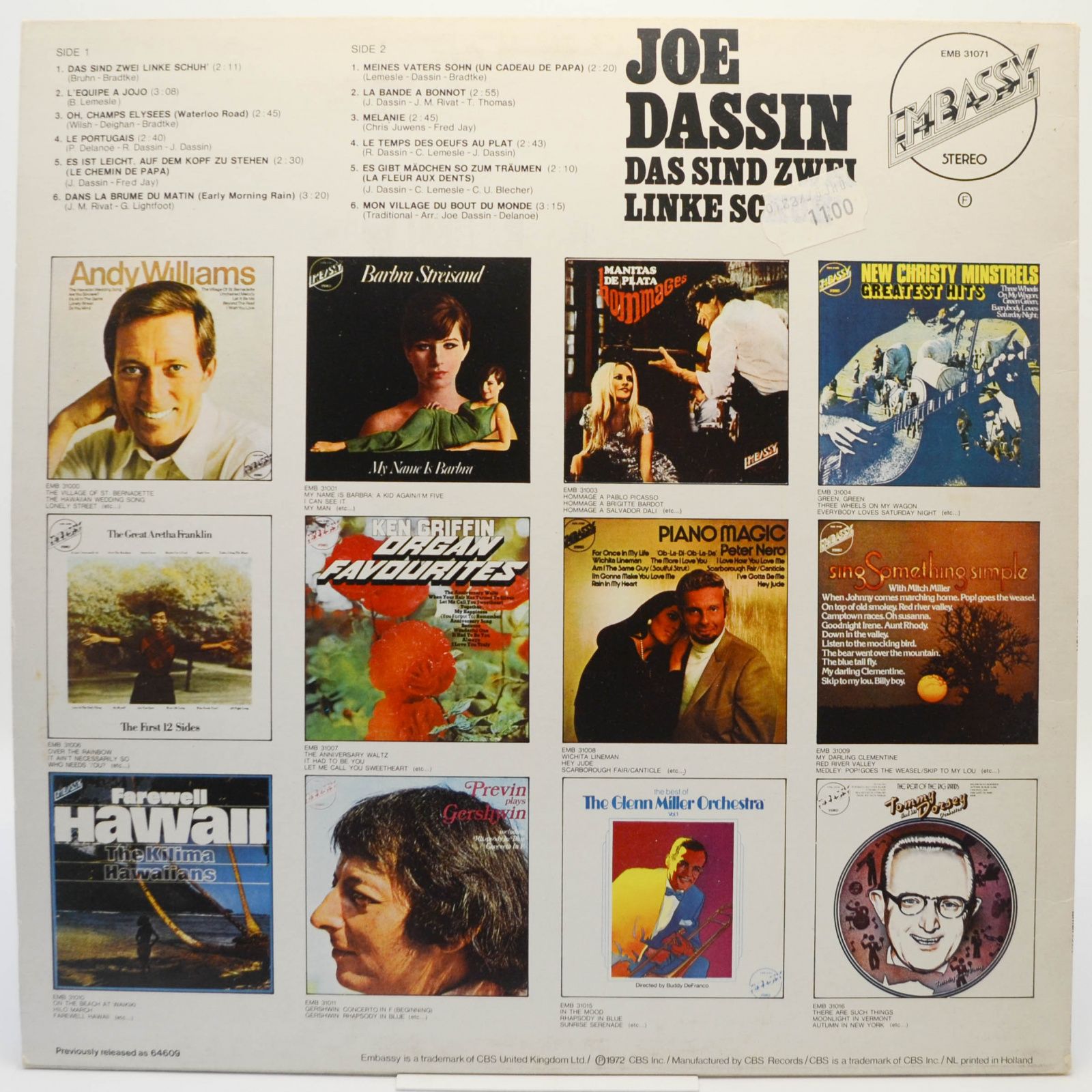 Joe Dassin — Das Sind Zwei Linke Schuh', 1972