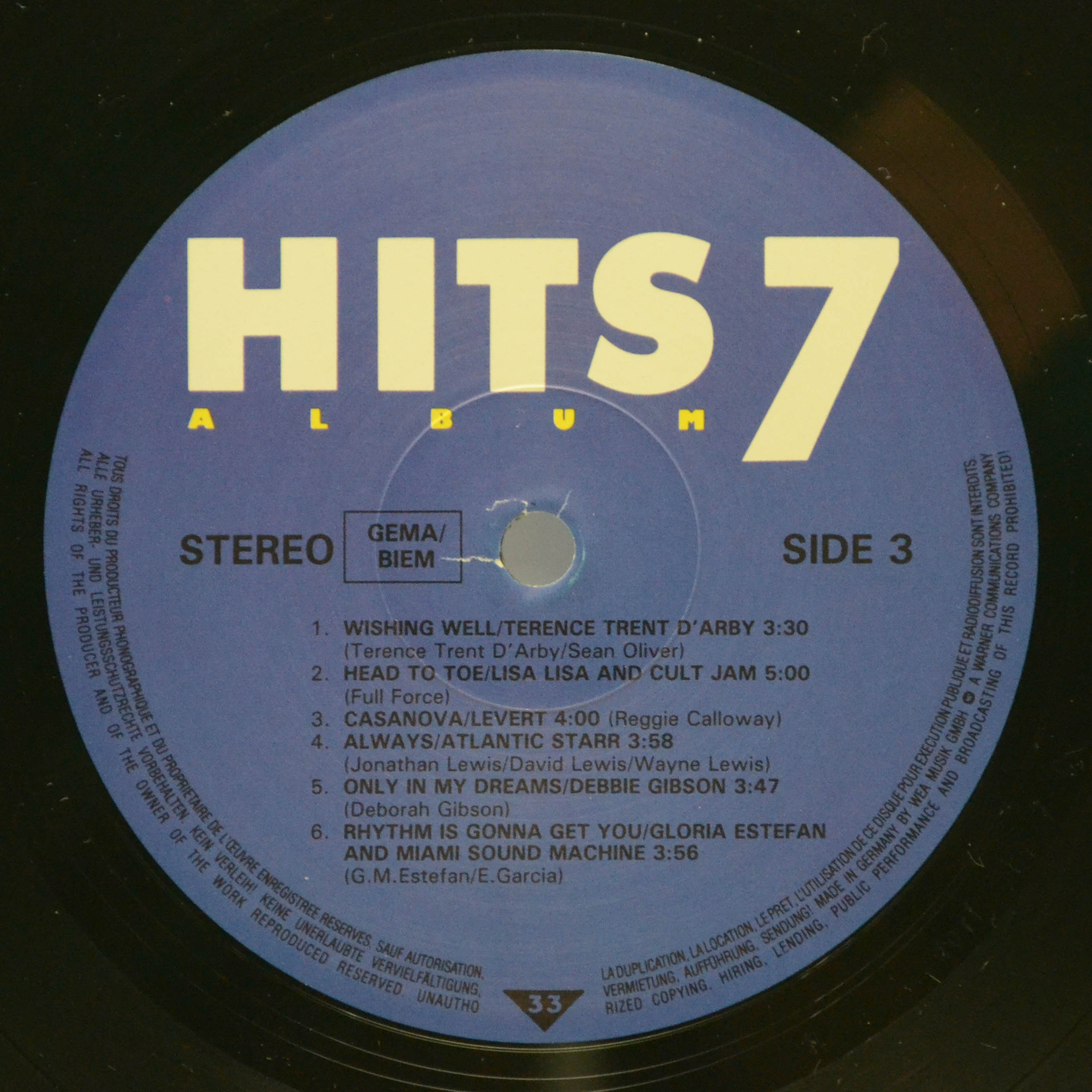 Various — Hits Album 7 (2LP), 1987