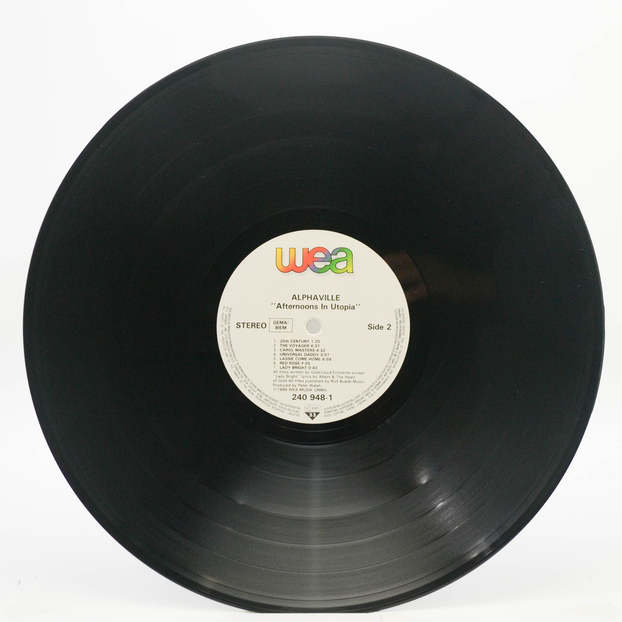 Alphaville — Afternoons In Utopia, 1986