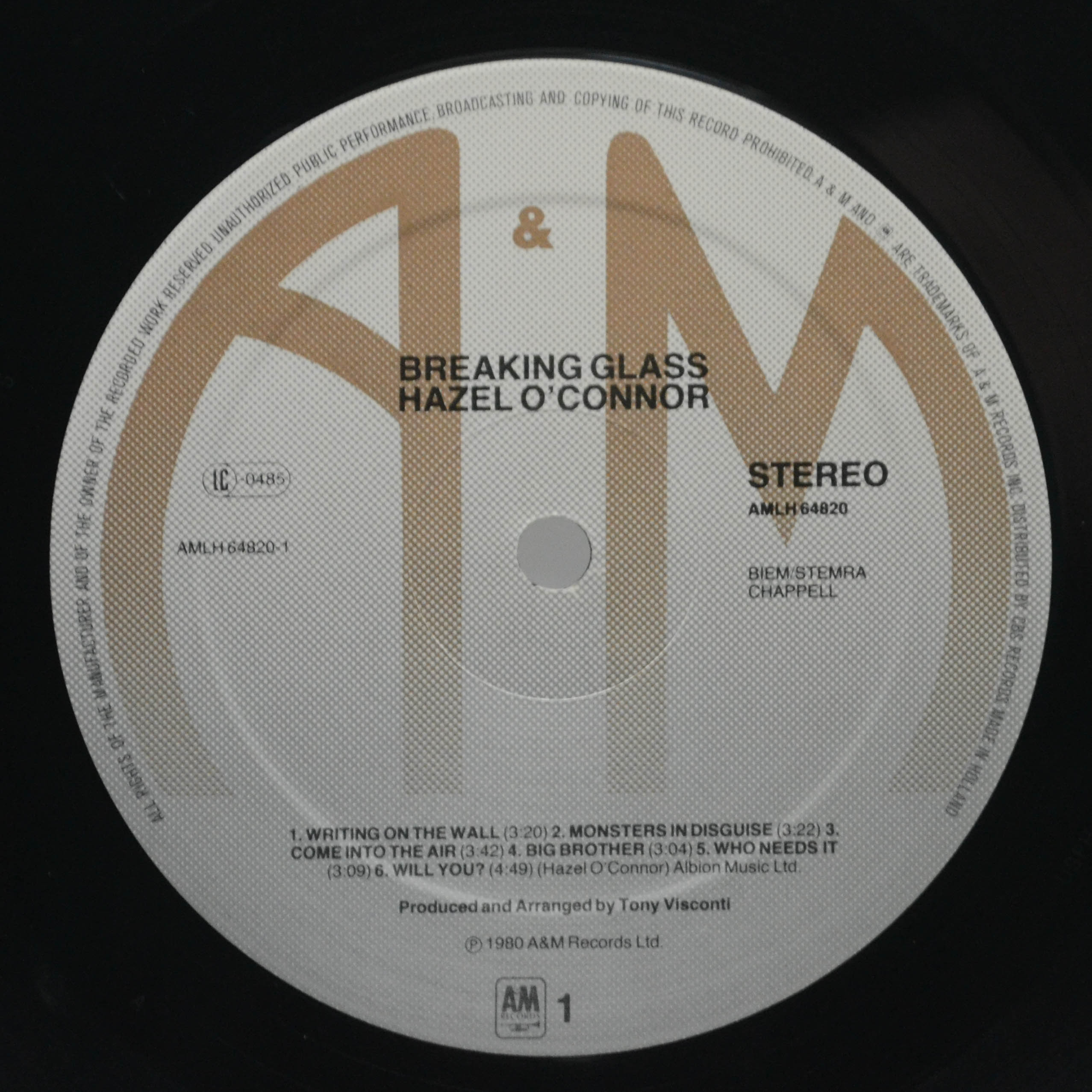 Hazel O'Connor — Breaking Glass, 1980